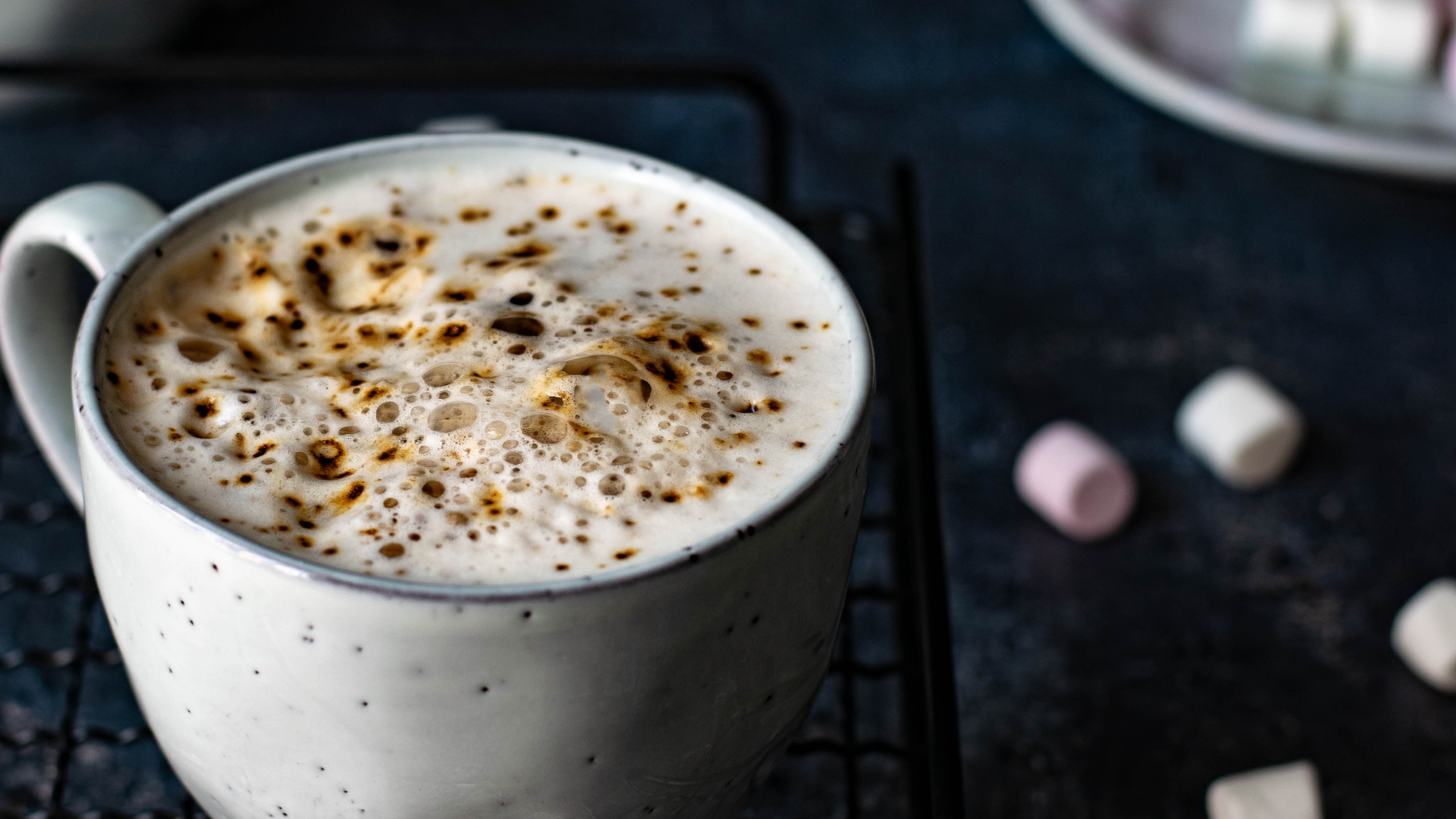 Обои кофе, капучино, латте, пища, блюда в разрешении 2560x1440