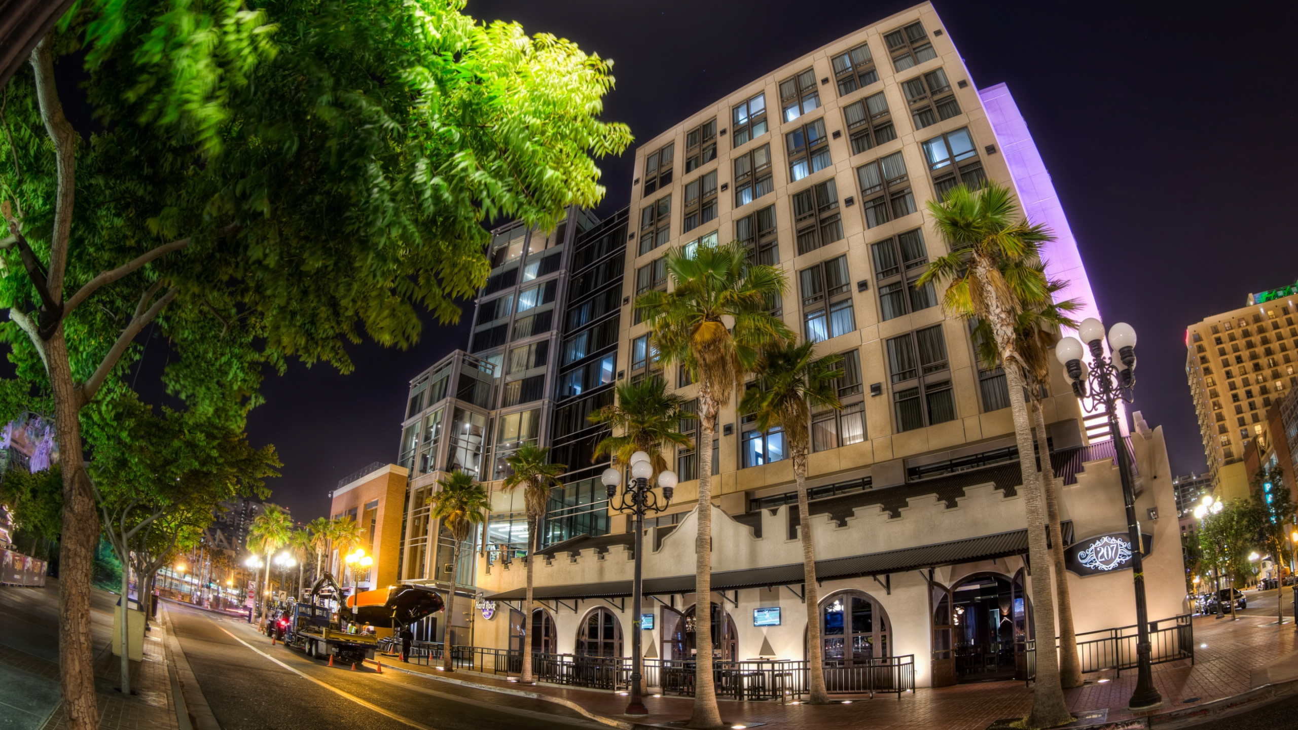 Обои Сан Диего, ночь, городской район, город, соседство в разрешении 2560x1440