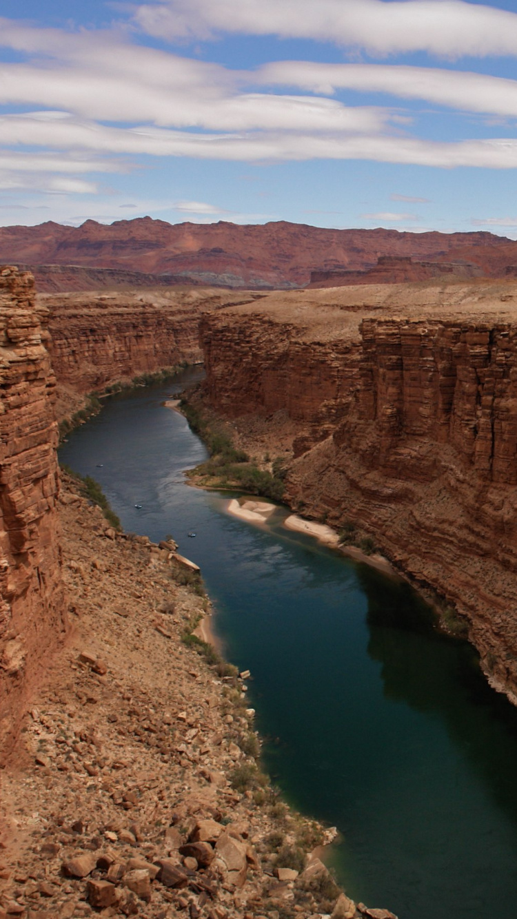 Обои река Колорадо, национальный парк, большой каньон, каньон, Лас Вегас в разрешении 750x1334