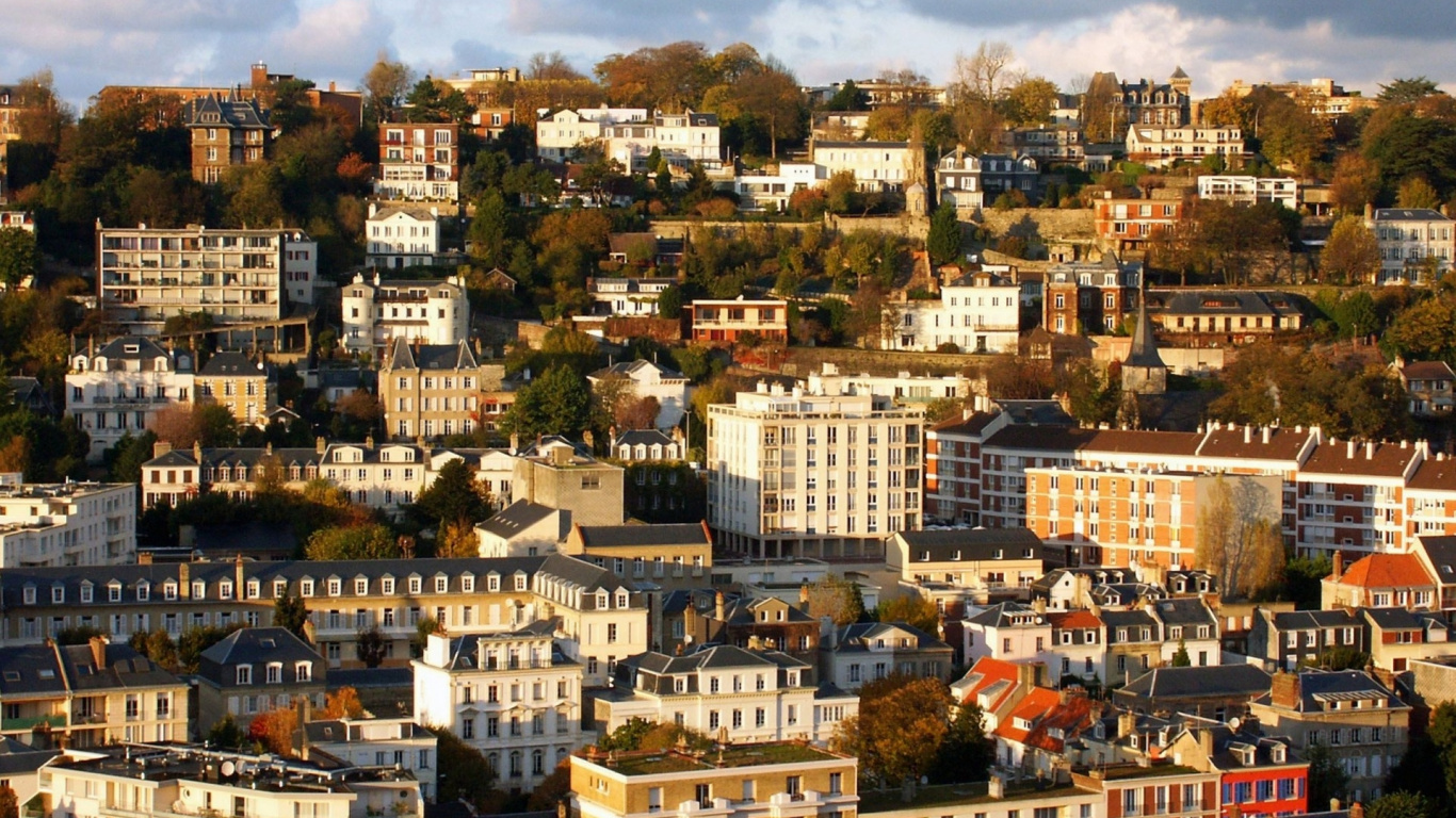 Обои городской район, город, жилой район, городской пейзаж, соседство в разрешении 1366x768