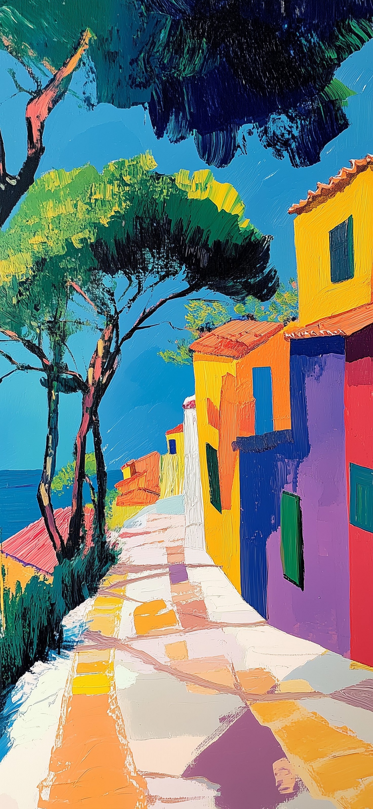 Обои живопись, арт, поэзия, масляная живопись, импрессионизм в разрешении 1242x2688