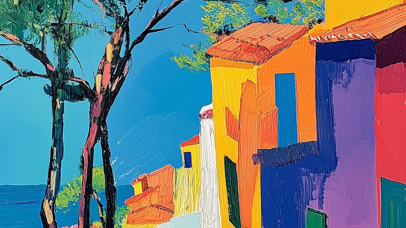 Обои живопись, арт, поэзия, масляная живопись, импрессионизм в разрешении 1366x768