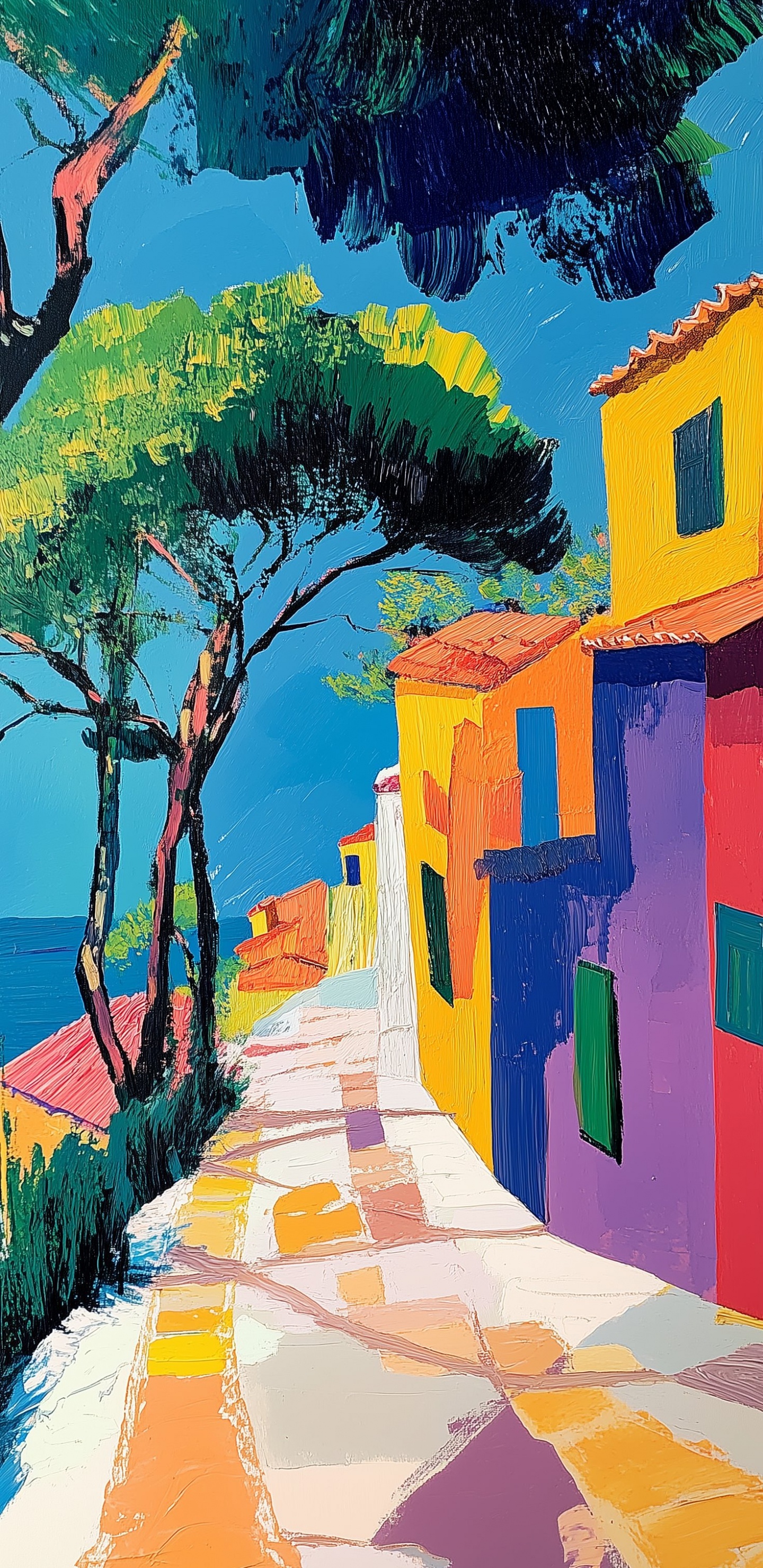 Обои живопись, арт, поэзия, масляная живопись, импрессионизм в разрешении 1440x2960