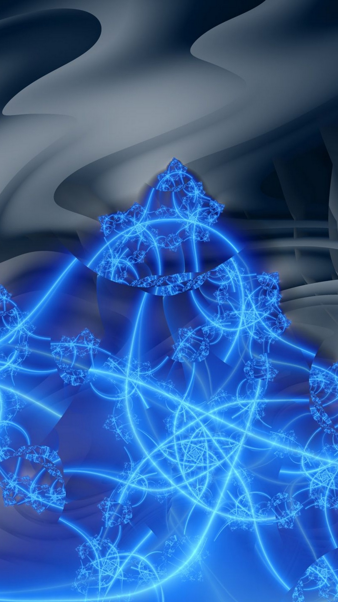Обои синий, фрактальное искусство, электрик, вода, сустав в разрешении 1080x1920