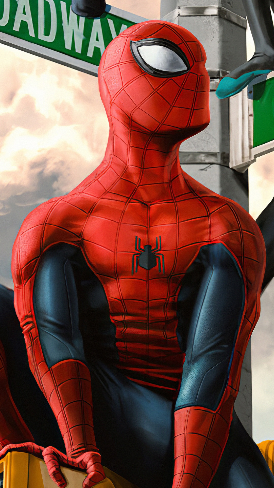 Обои человек-паук, Майлз Моралес, комиксы Марвел, супергерой, герой в разрешении 1080x1920