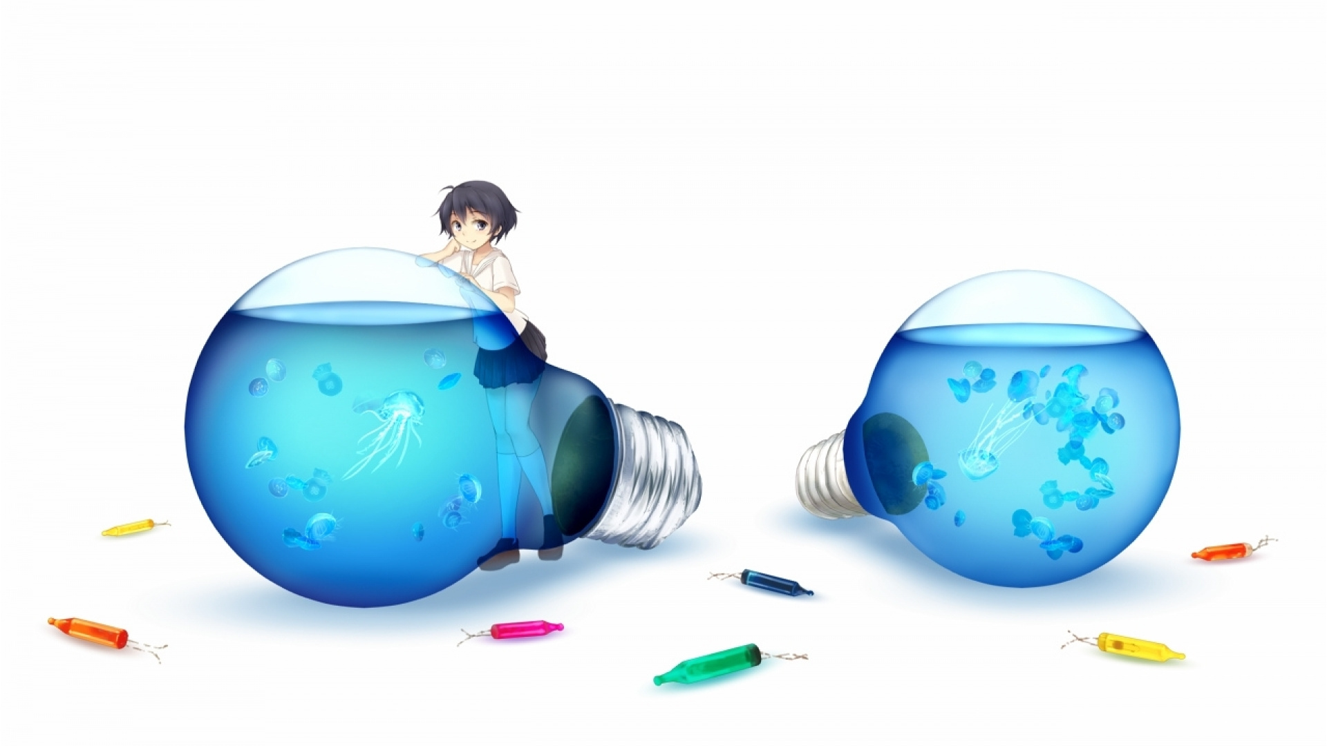 Обои вода, свет, Лампа накаливания, тэцуя куроко в разрешении 1920x1080