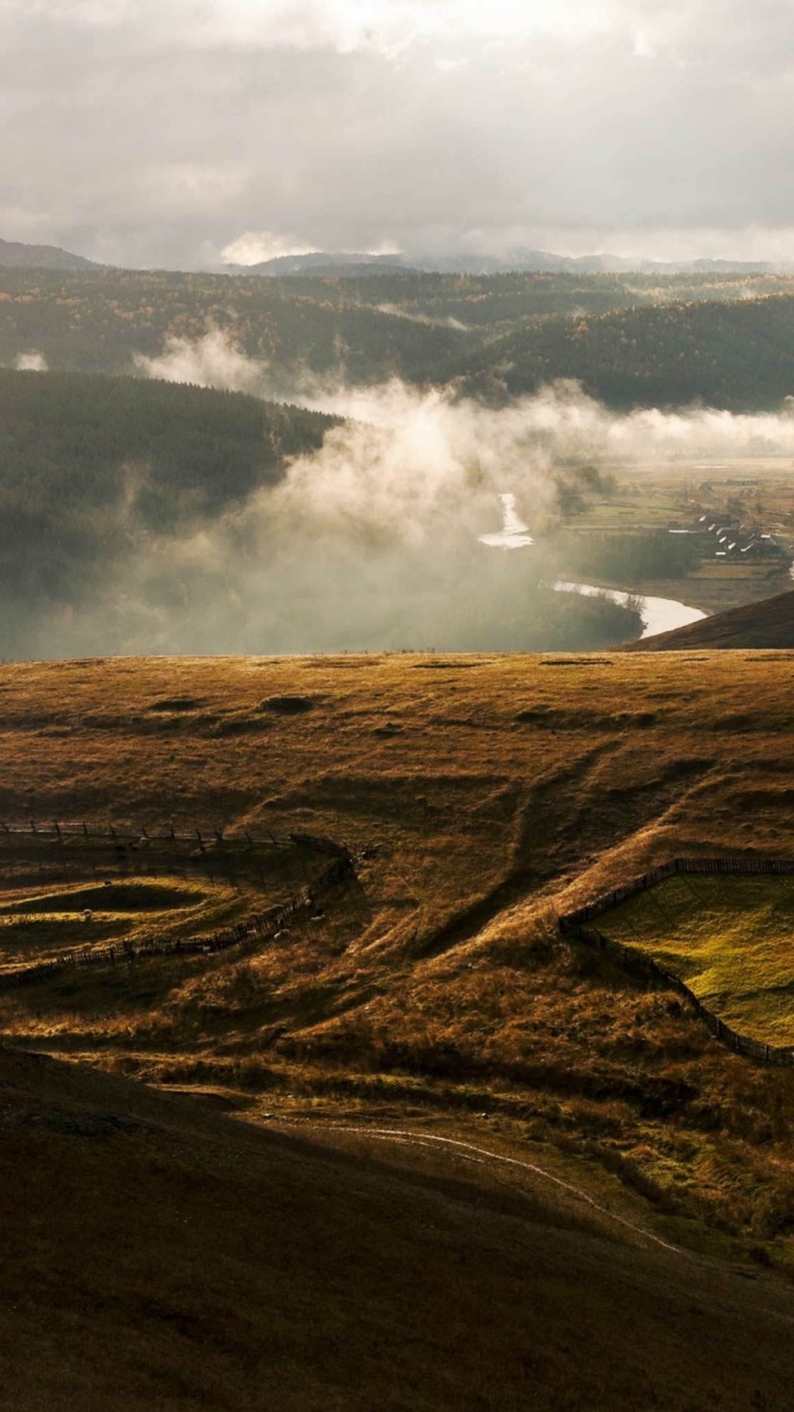 Обои нагорье, пейзажная живопись, природа, гора, холм в разрешении 720x1280