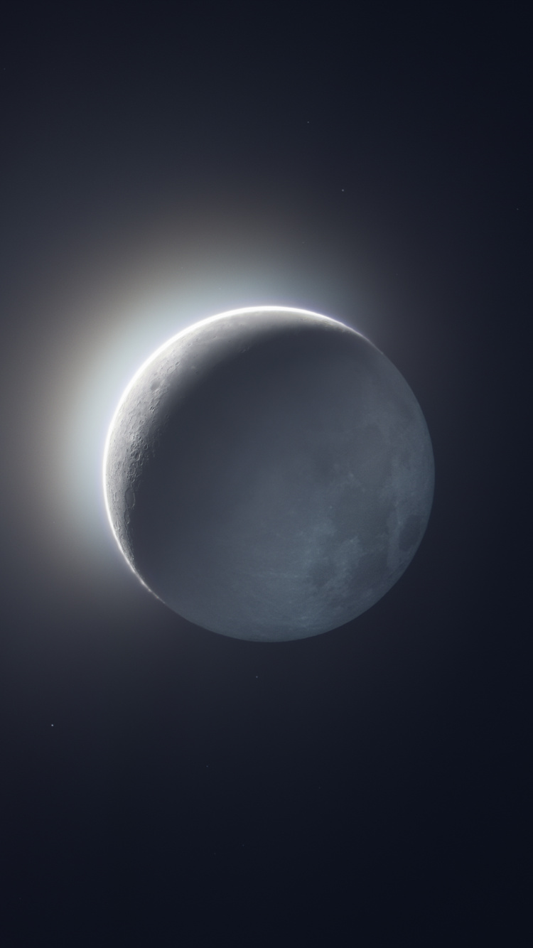 Обои атмосфера, атмосфера земли, луна, астрономический объект, событие в разрешении 750x1334