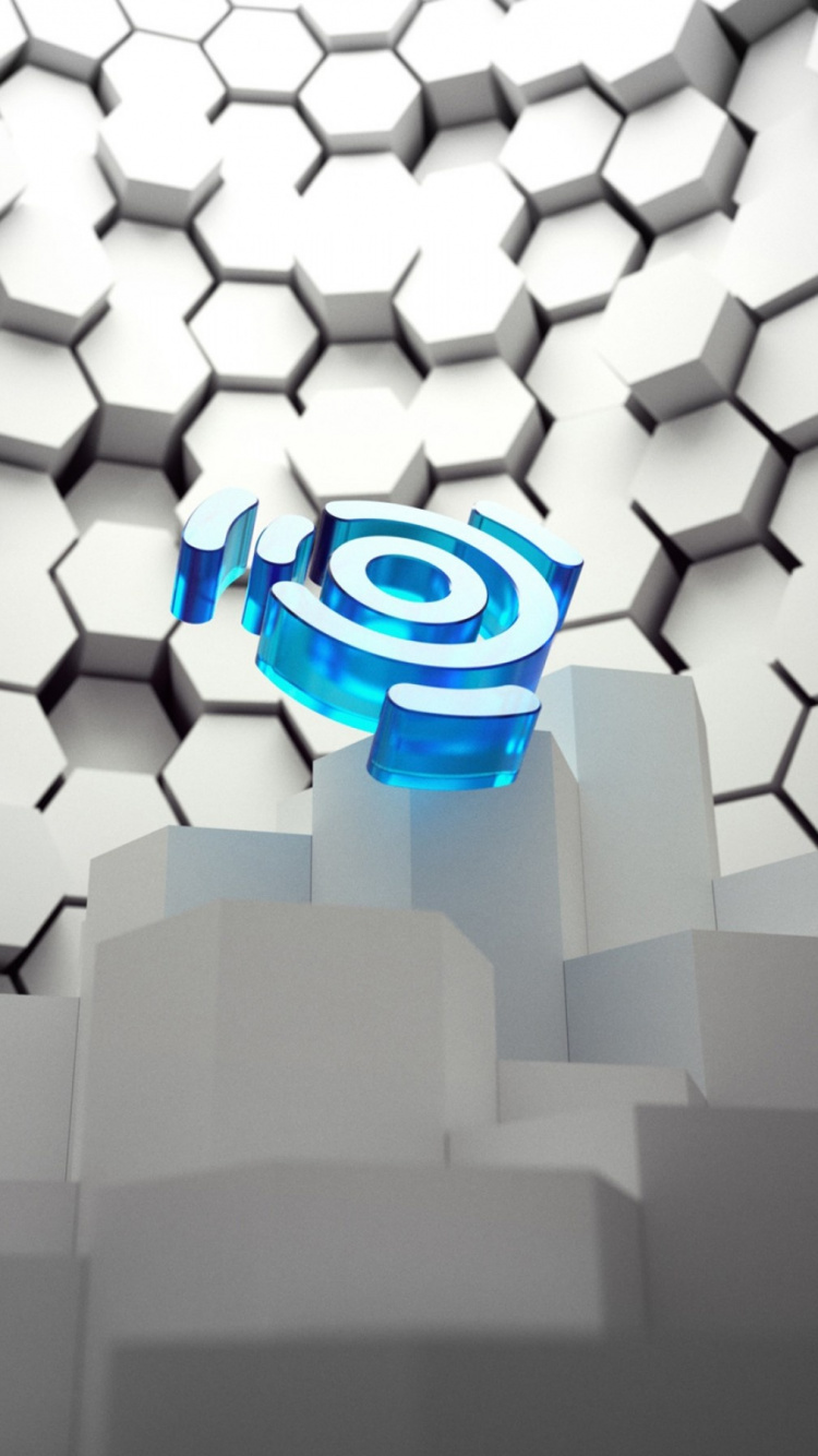 Обои ubuntu, linux, синий, узор, дизайн в разрешении 750x1334