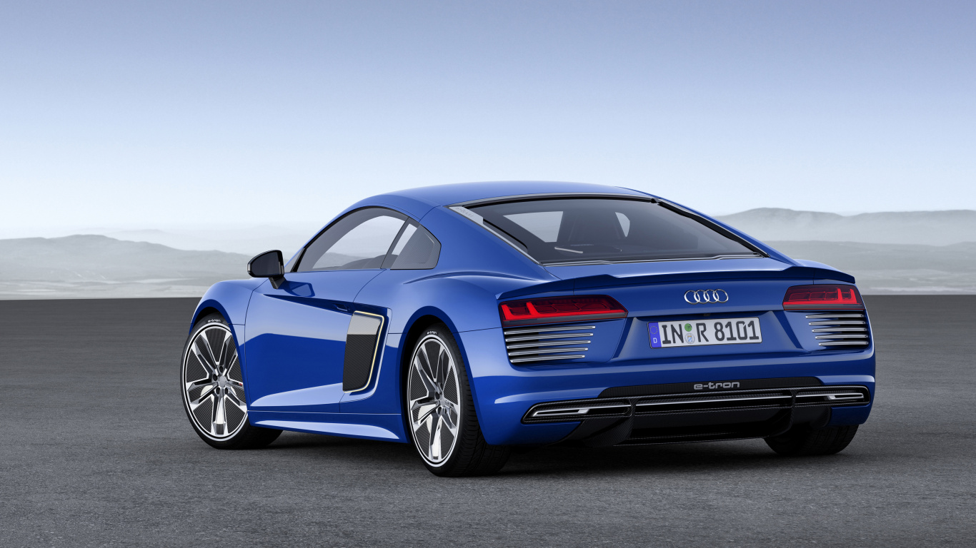 Обои audi r8, audi, спорткар, audi e-tron, двигатель V10 в разрешении 1366x768