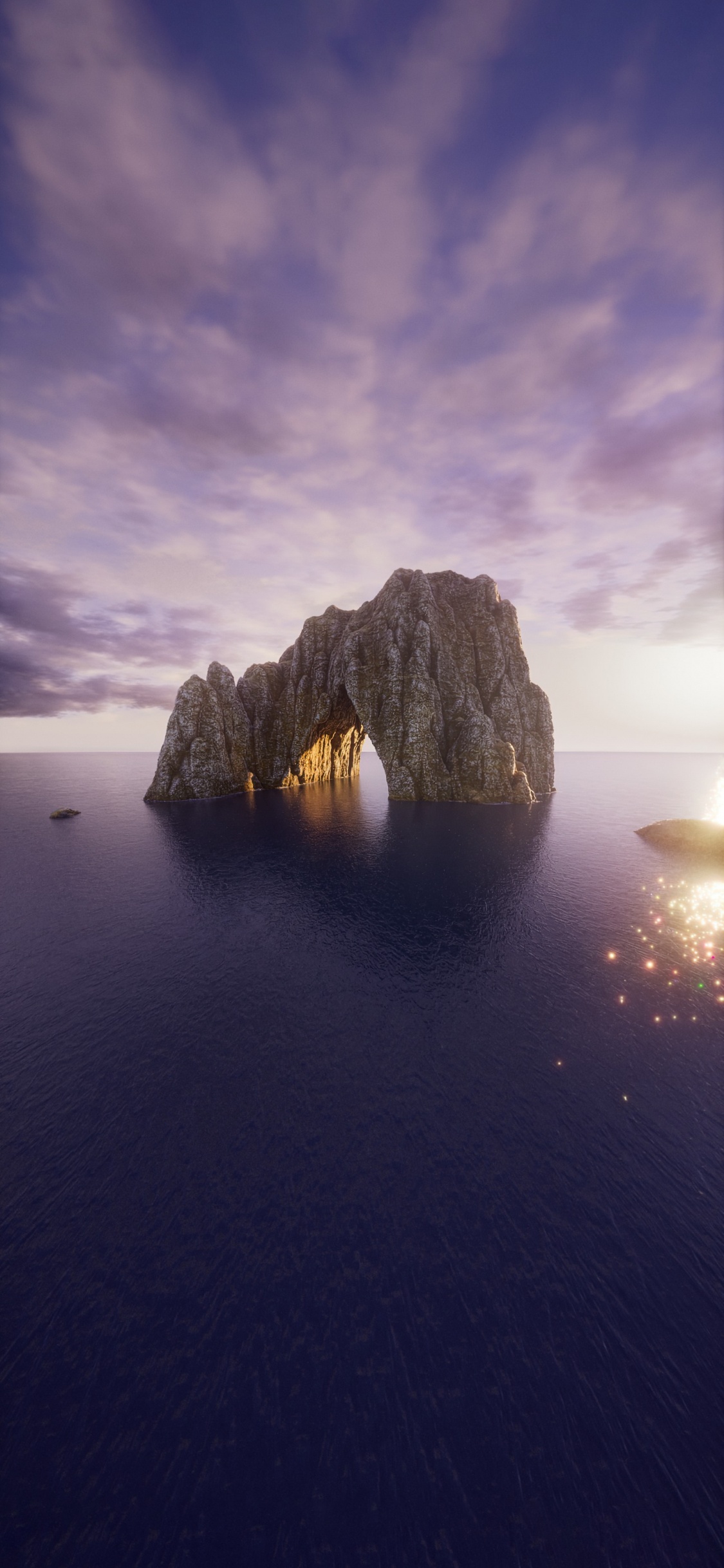 Обои море, облако, вода, атмосфера, природный ландшафт в разрешении 1125x2436