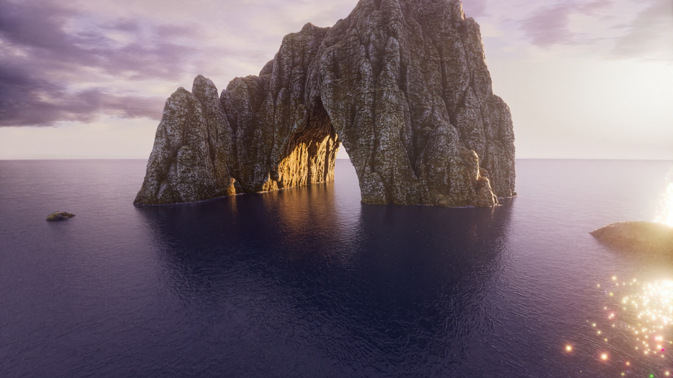 Обои море, облако, вода, атмосфера, природный ландшафт в разрешении 1366x768