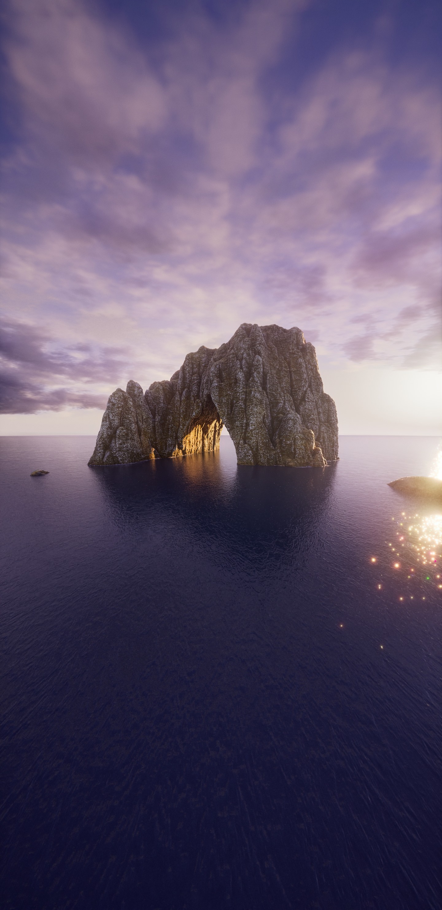 Обои море, облако, вода, атмосфера, природный ландшафт в разрешении 1440x2960