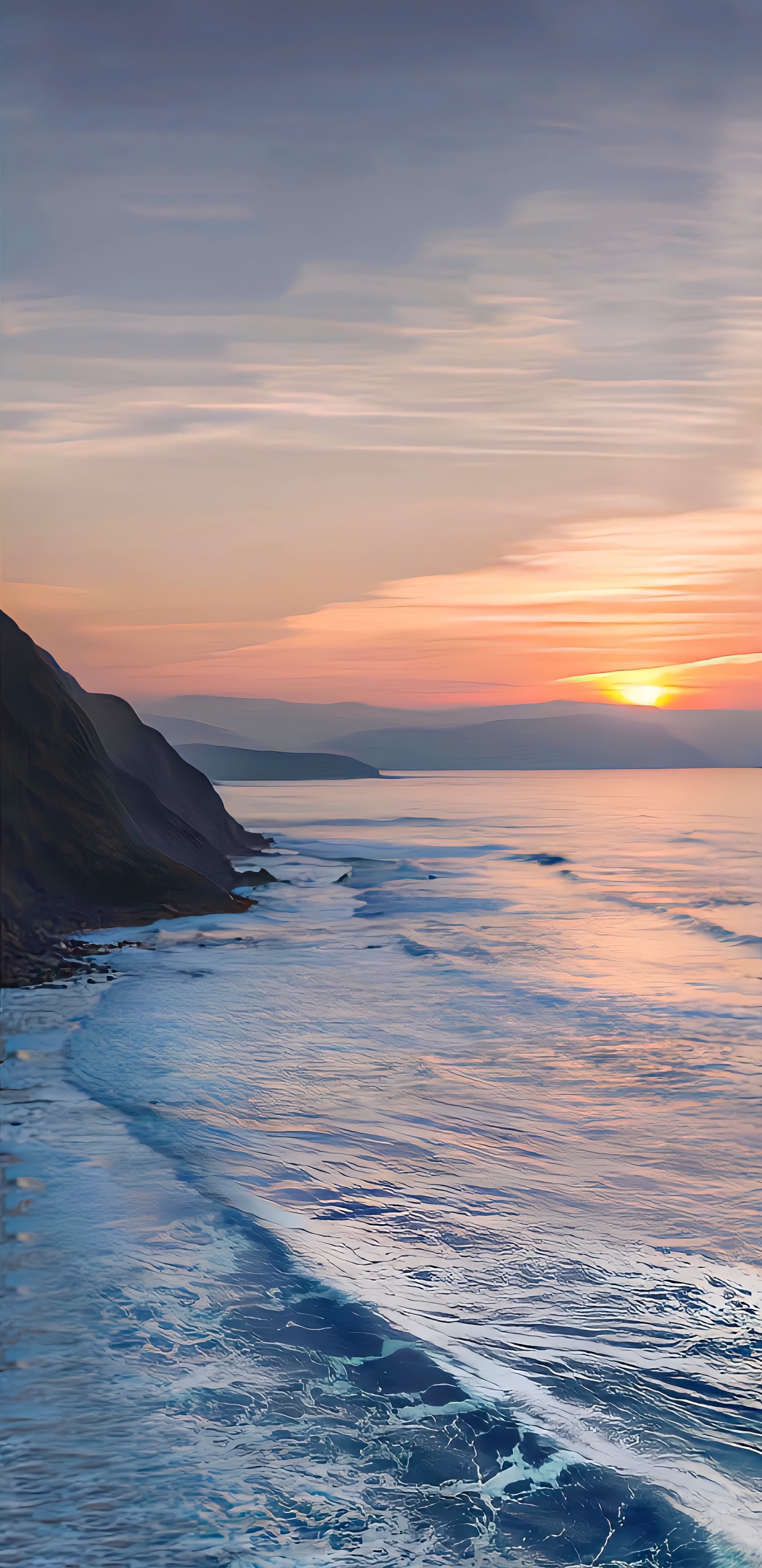 Обои iOS 16, ios, яблоко, андроид, вода в разрешении 1440x2960