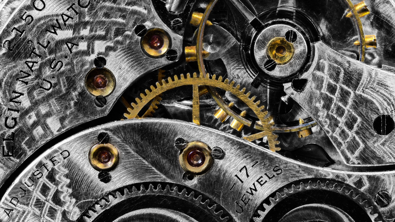 Обои металл, шина, шестерня, колесо, автомобильные запчасти в разрешении 1366x768