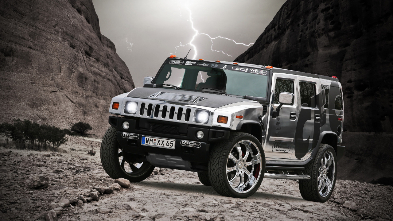 Обои Hummer, авто, 2006 Хаммер Н2, джип, шина в разрешении 1280x720