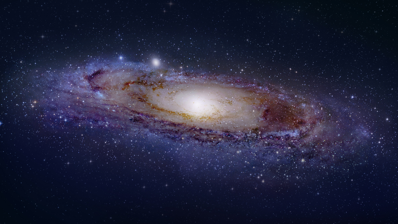 Обои Галактика, спиральная Галактика, Астрономия, космическое пространство, атмосфера в разрешении 1280x720