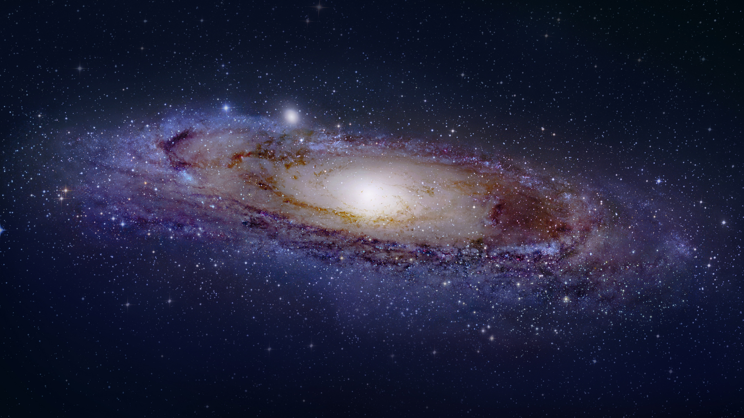 Обои Галактика, спиральная Галактика, Астрономия, космическое пространство, атмосфера в разрешении 2560x1440