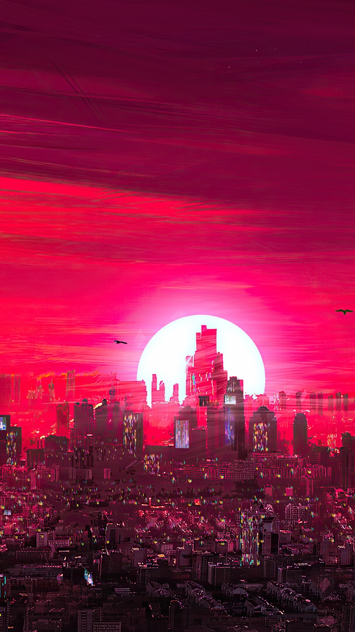 Обои Киберпанк 2077, Киберпанк, здание, атмосфера, небоскреб в разрешении 720x1280