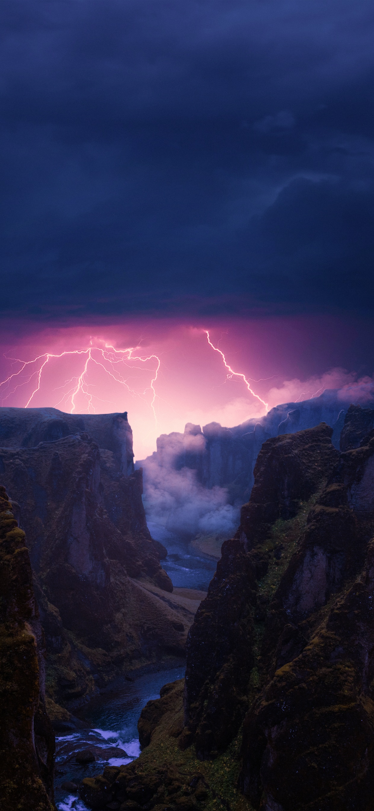 Обои молния, облако, гром, атмосфера, Гроза в разрешении 1242x2688