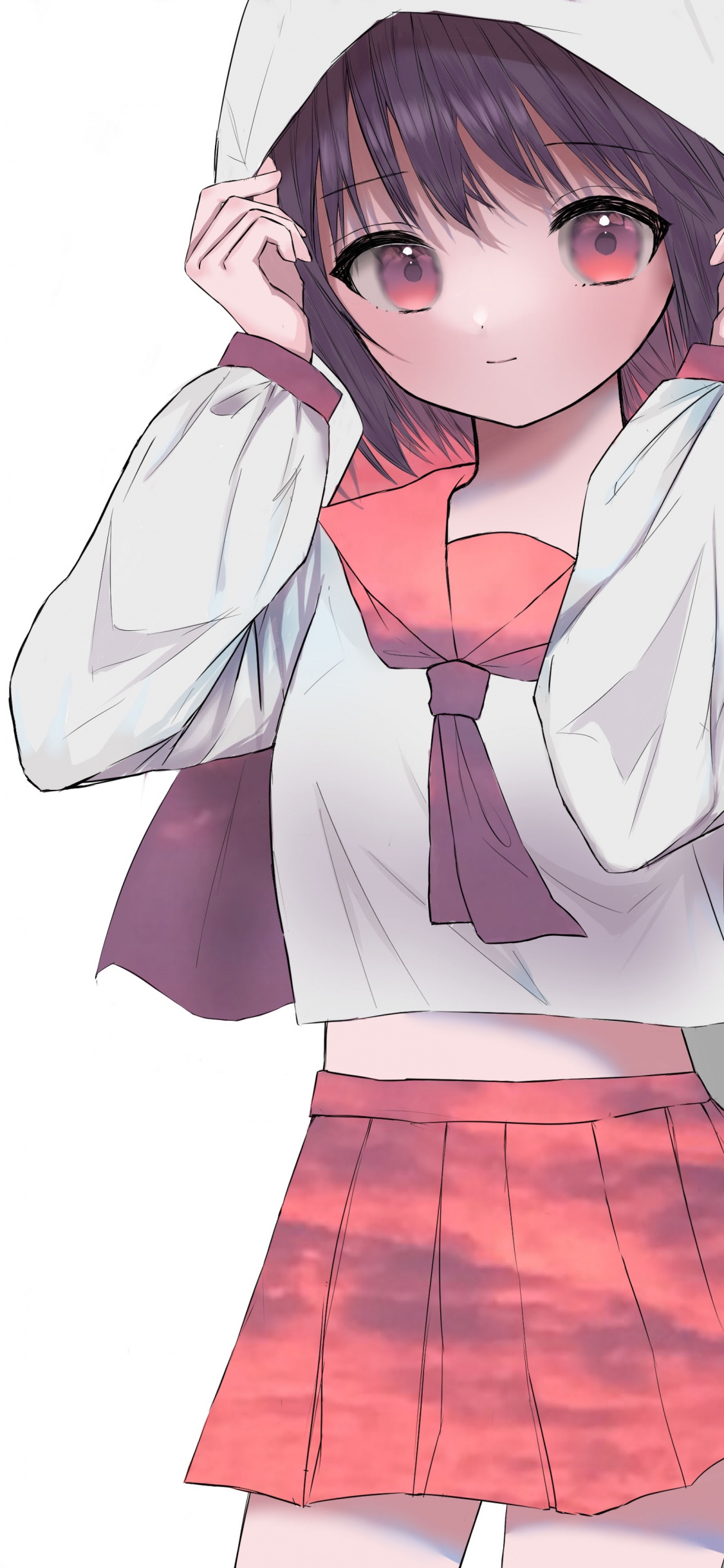 Обои аниме с плащом, аниме, рукав, форма, волосы в разрешении 1125x2436