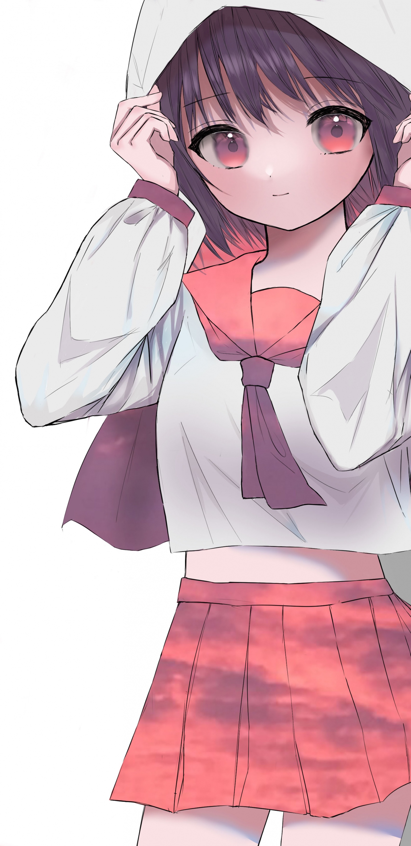 Обои аниме с плащом, аниме, рукав, форма, волосы в разрешении 1440x2960