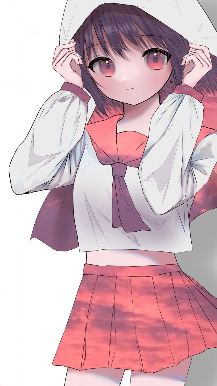 Обои аниме с плащом, аниме, рукав, форма, волосы в разрешении 720x1280