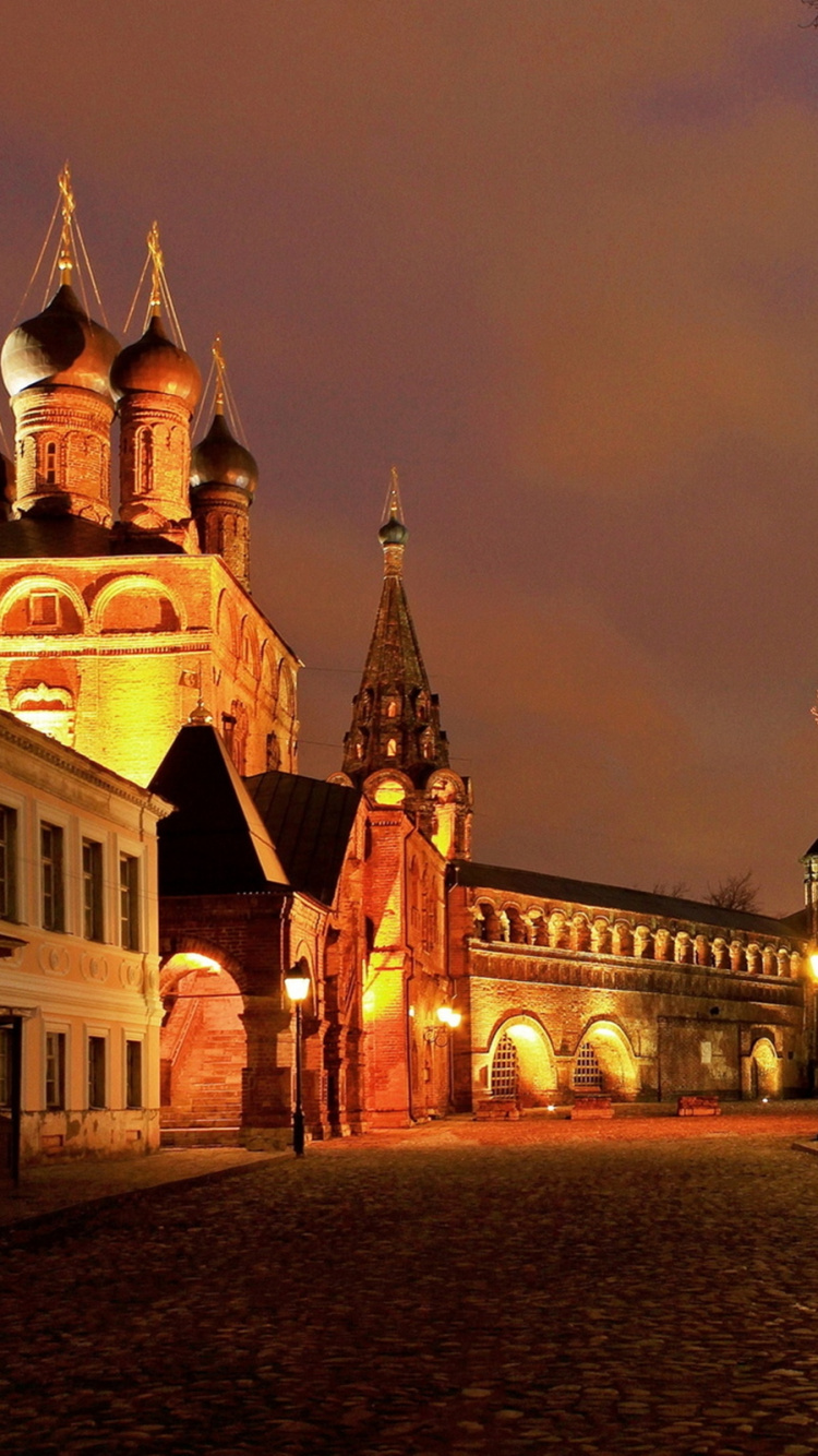 Обои ночь, городок, ориентир, вечер, город в разрешении 750x1334