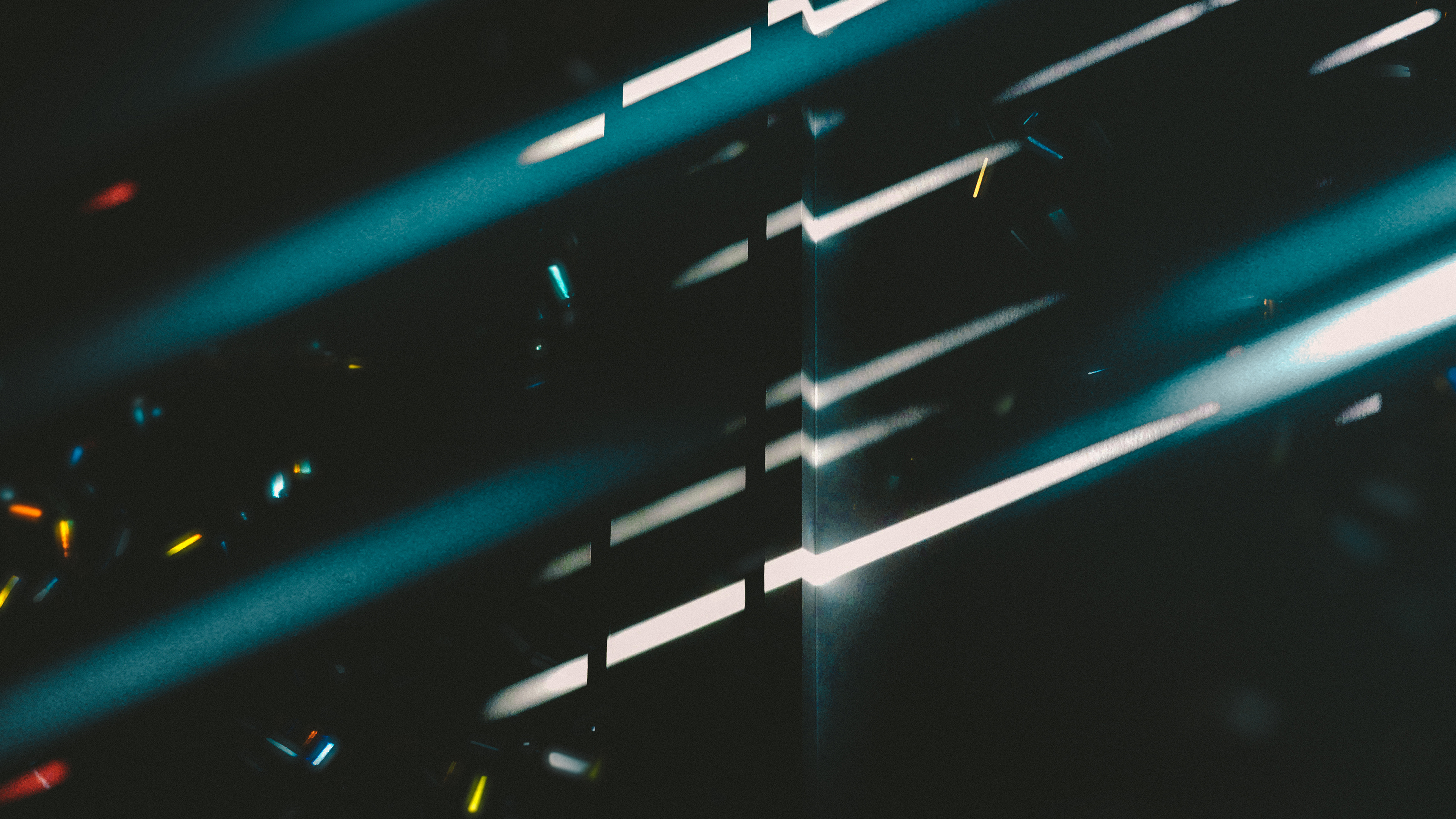 Обои свет, синий, бирюза, линия, технологии в разрешении 3840x2160