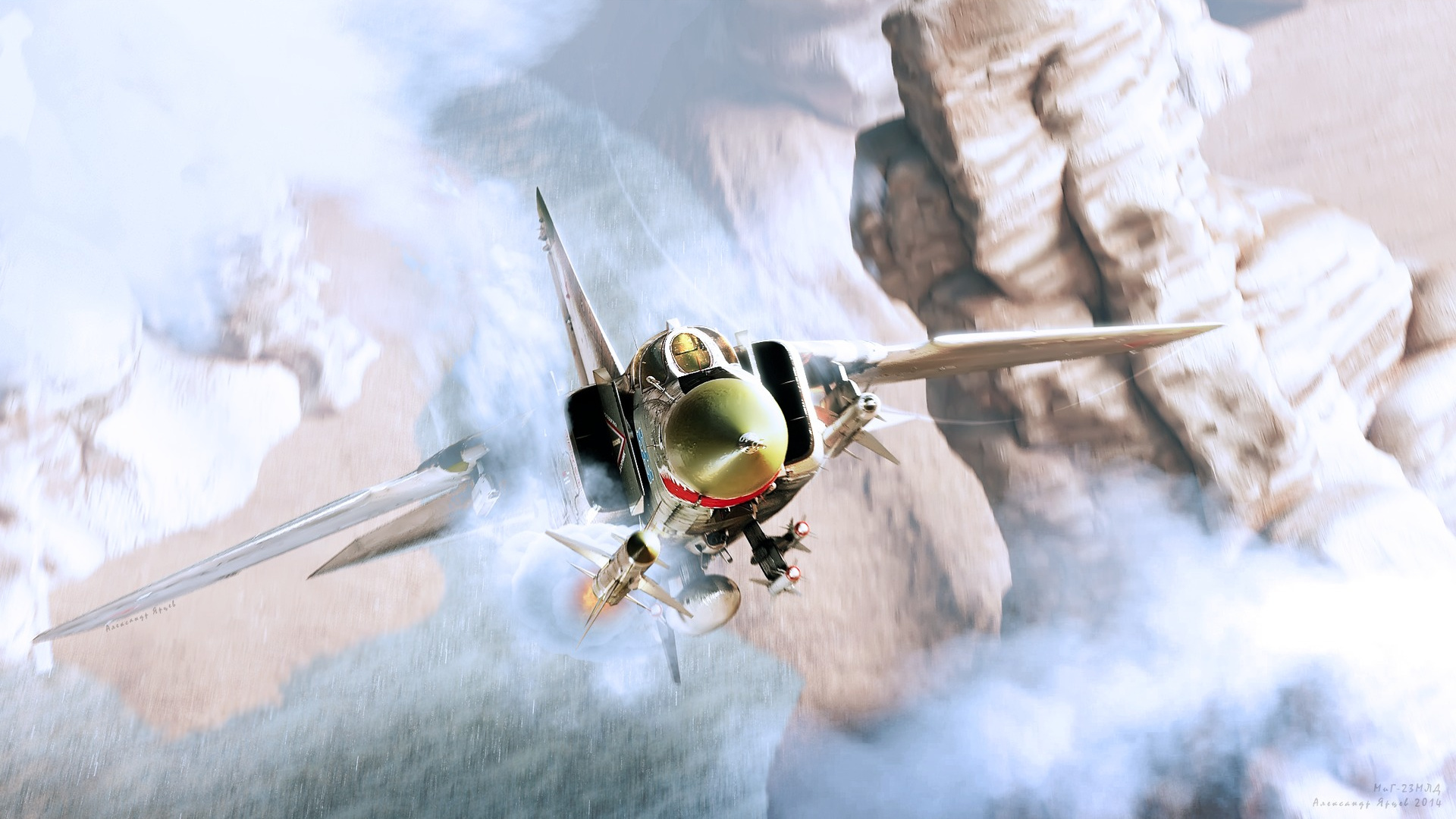 Обои истребительная авиация, Микоян-Гуревич Миг-23, самолеты, авиация, самолет в разрешении 1920x1080