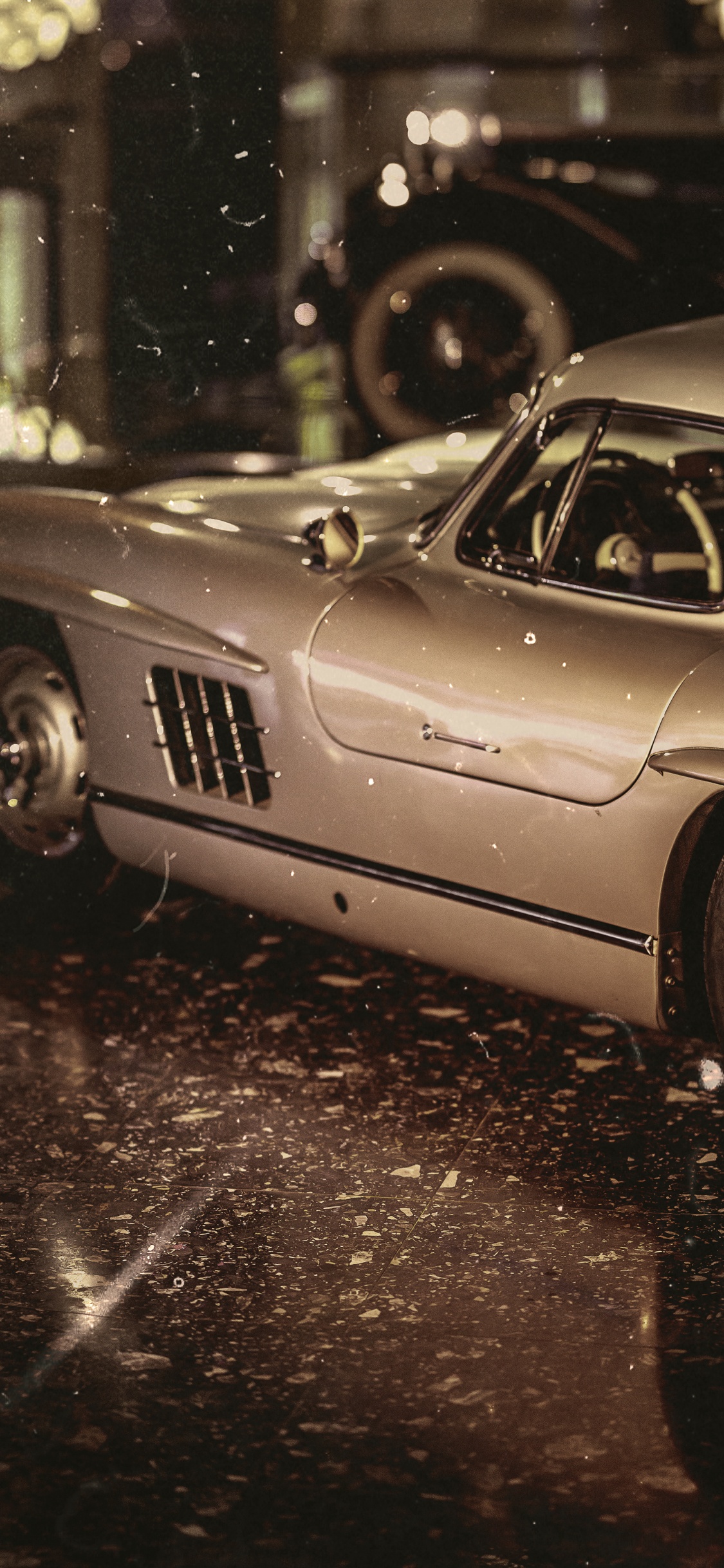 Обои авто, спорткар, классический автомобиль, Мерседес-Benz 300sl, кузов купе в разрешении 1125x2436