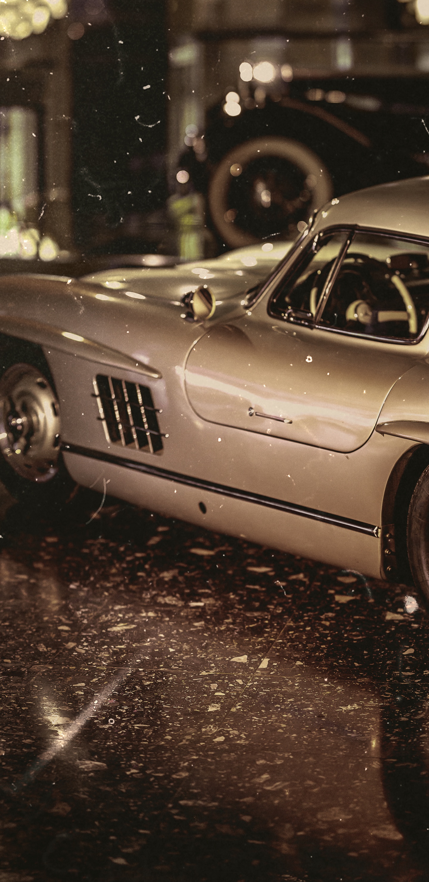 Обои авто, спорткар, классический автомобиль, Мерседес-Benz 300sl, кузов купе в разрешении 1440x2960