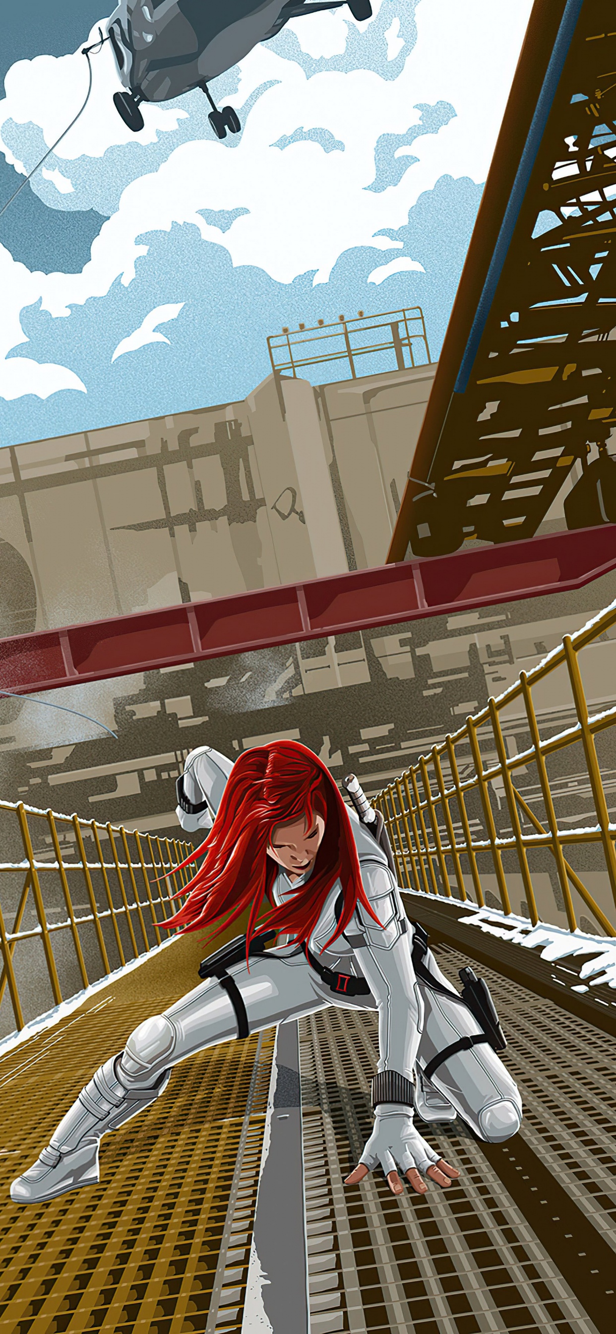 Обои черная вдова плакат, наташа романофф, yelena belova, постер, Студия Marvel в разрешении 1242x2688