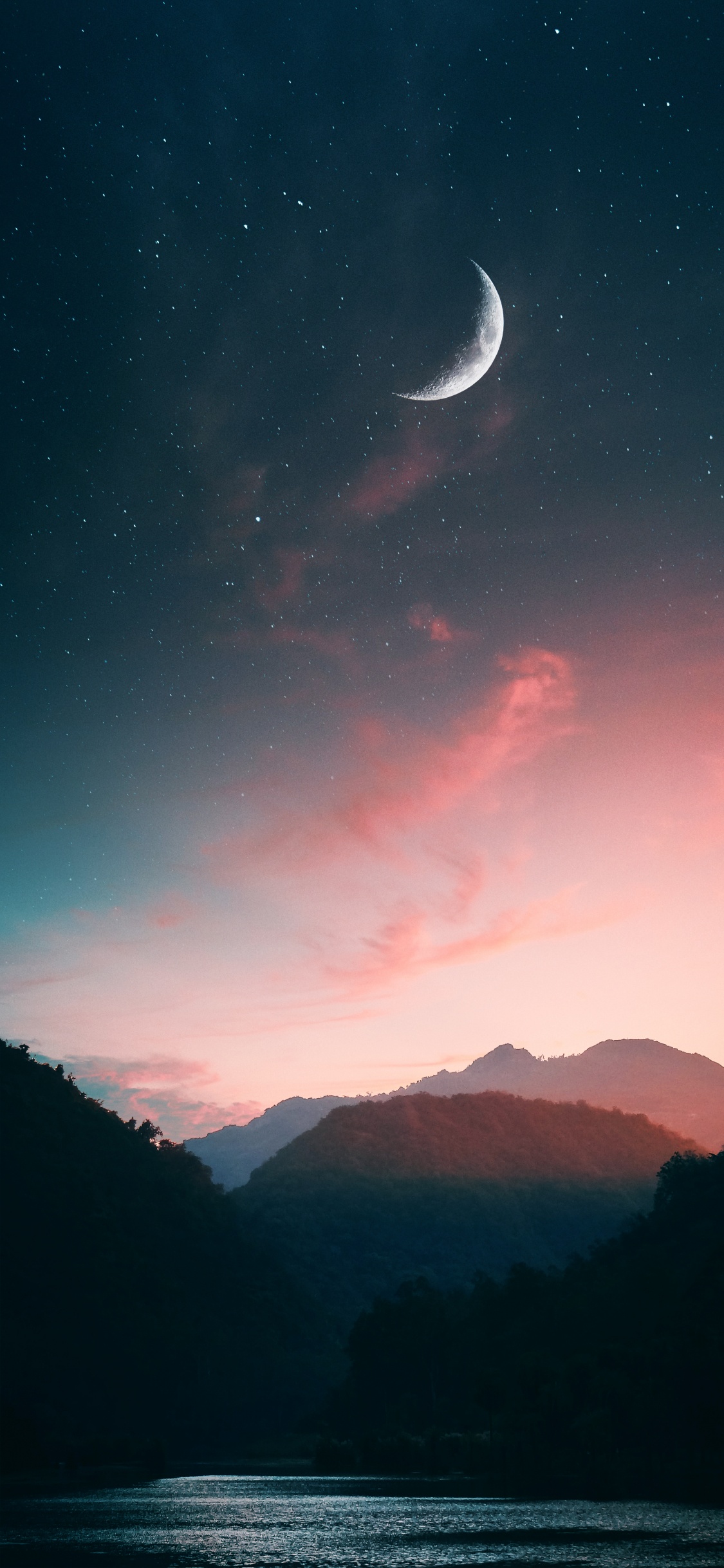 Обои Тикток, облако, атмосфера, экорегион, луна в разрешении 1125x2436