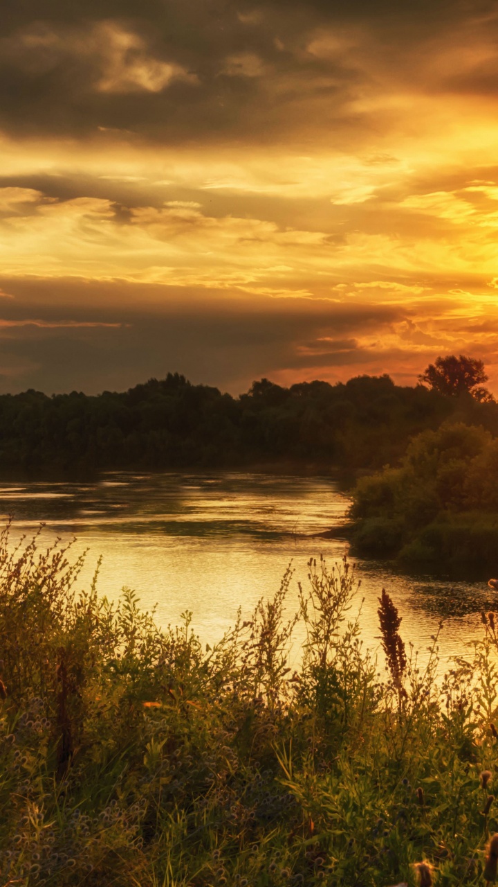 Обои восход солнца, природа, закат, утро, солнечный свет в разрешении 720x1280