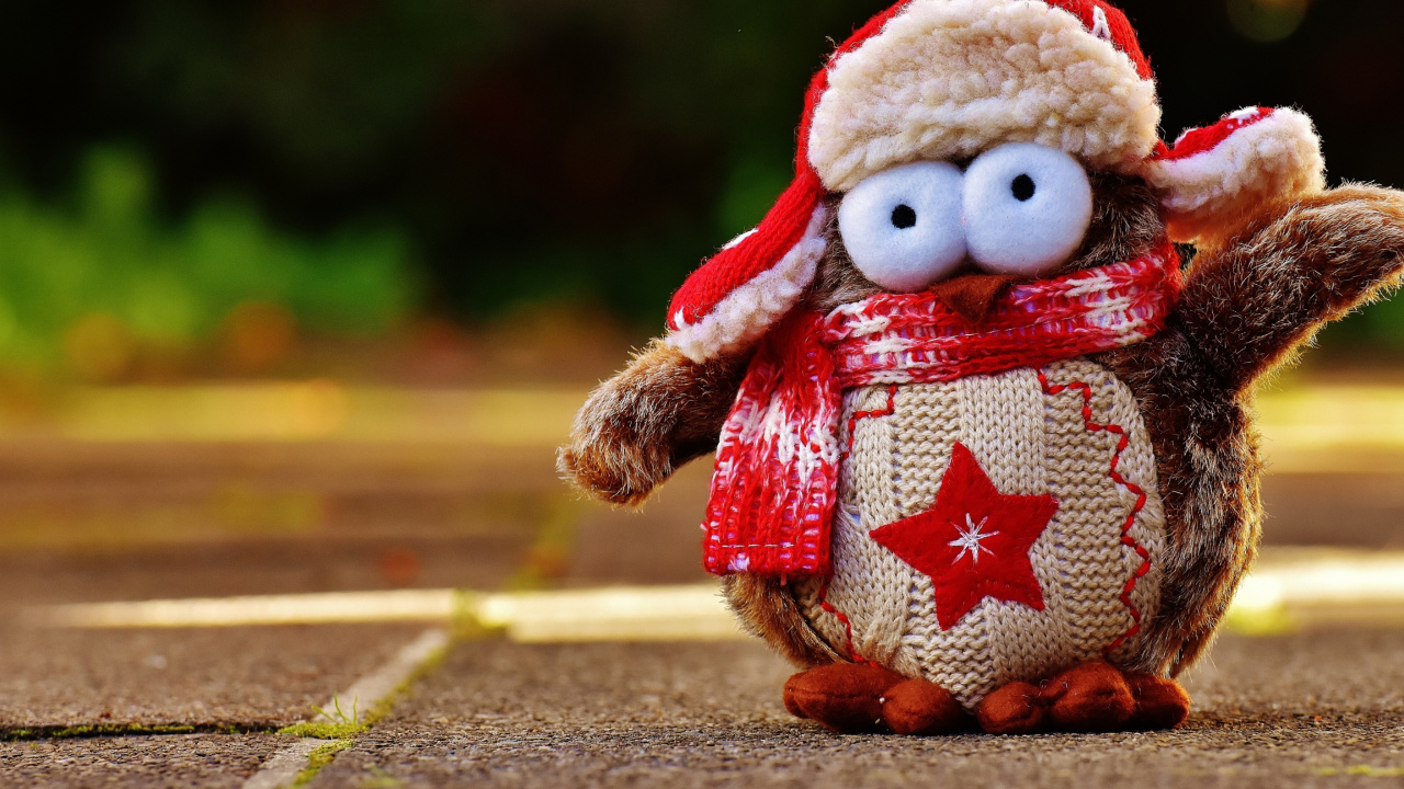 Обои Снеговик, Санта-Клаус, Рождественский день, пингвин, Рождественские украшения в разрешении 1280x720