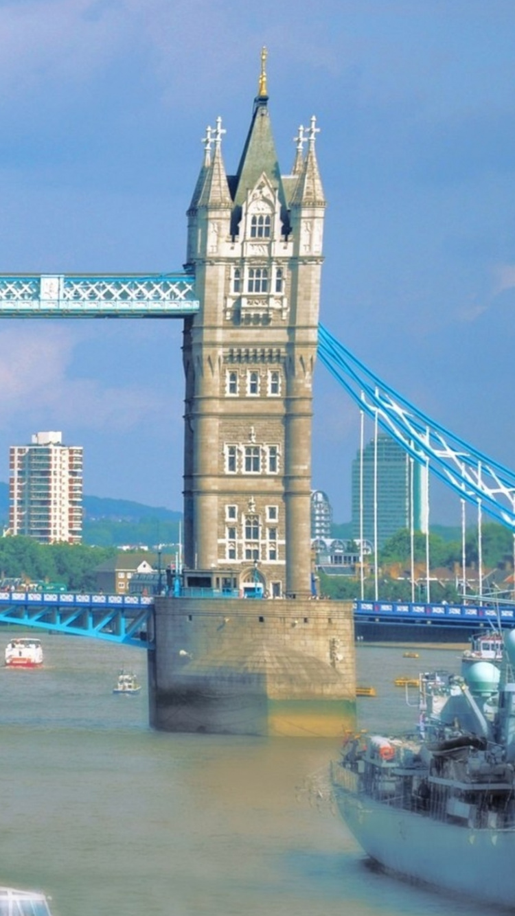 Обои тауэрский мост, мост, ориентир, вышка, город в разрешении 750x1334