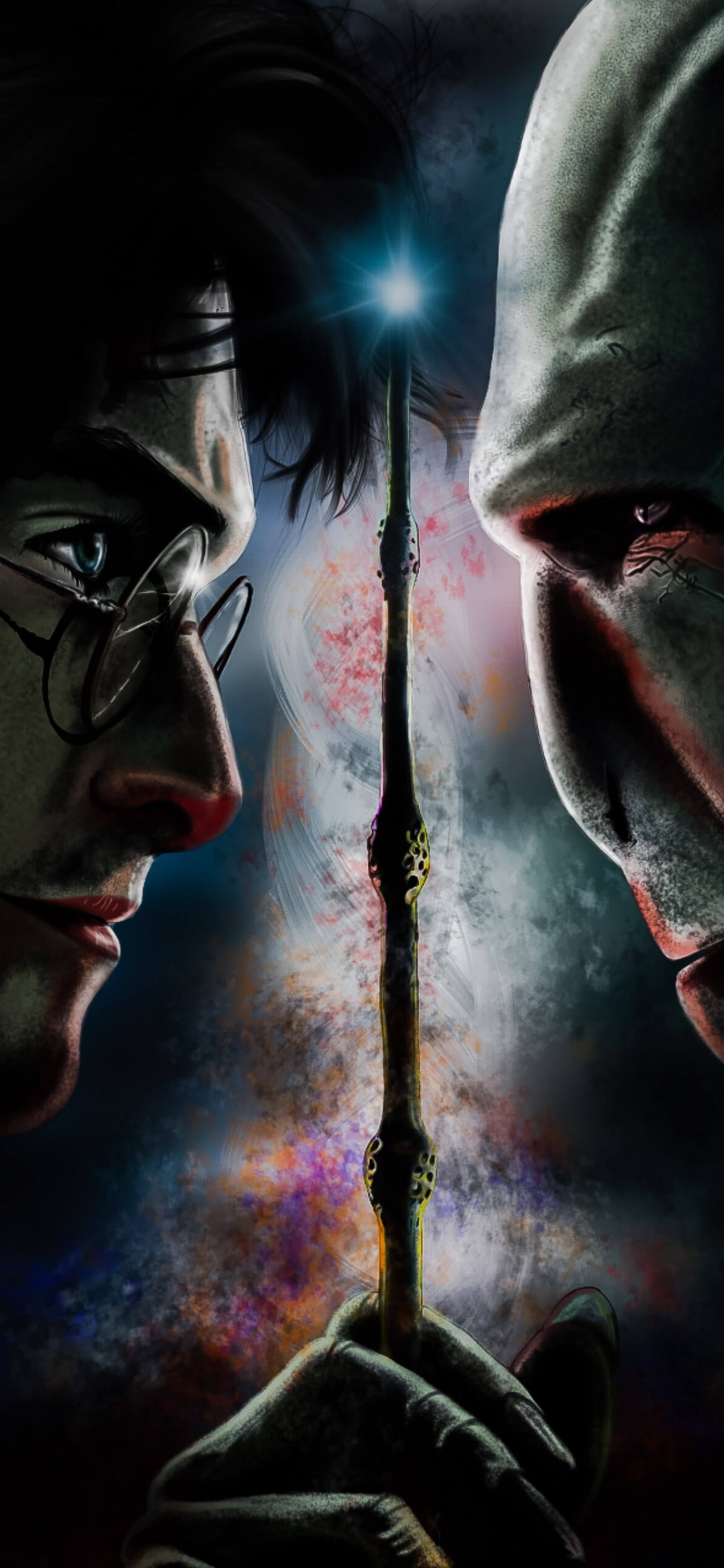 Обои Лорд Волдеморт, Рон Уизли, каретка, Сириус Блэк, Гарри Поттер в разрешении 1125x2436