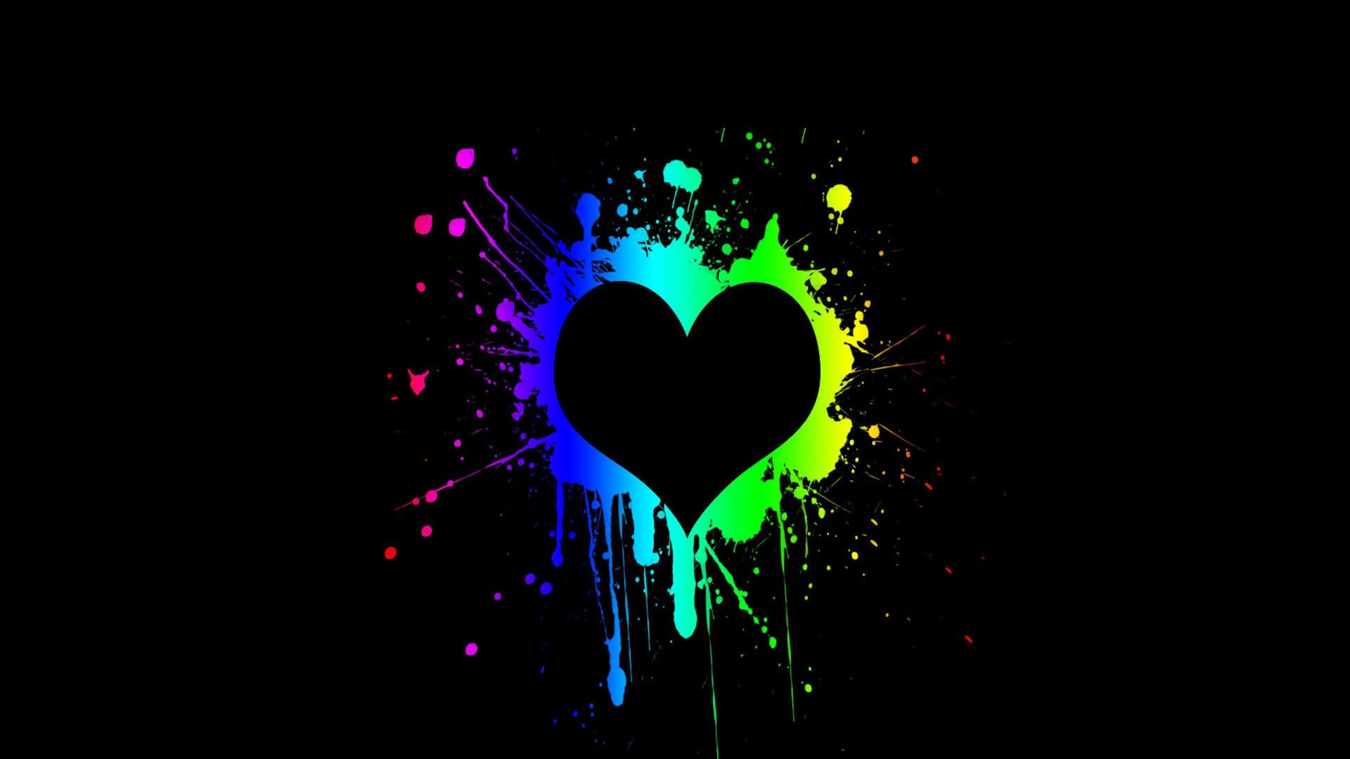 Обои сердце, черный, зеленый, графический дизайн, графика в разрешении 1920x1080
