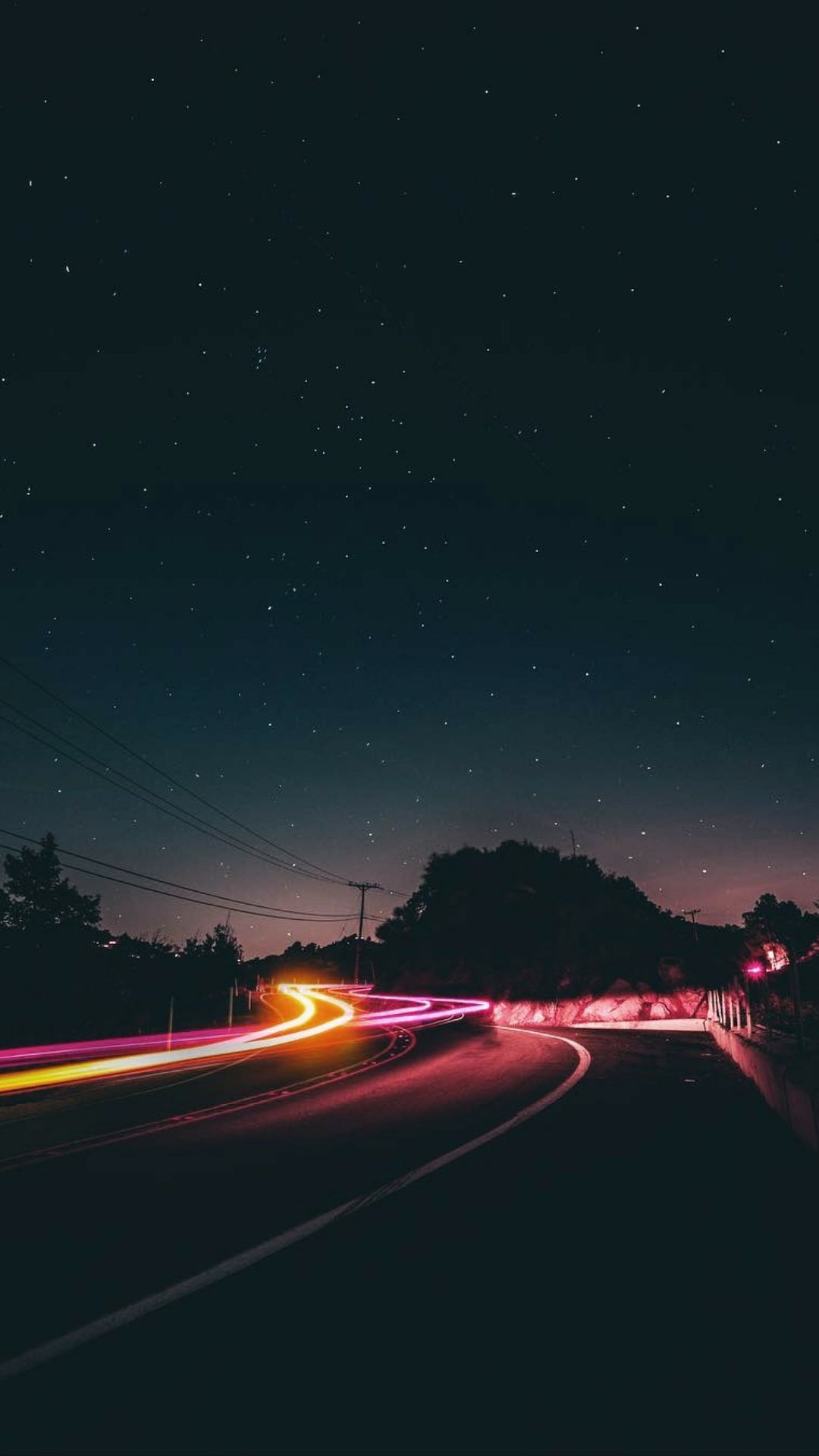 Обои 101, атмосфера, автомобильное освещение, природа, дорожное покрытие в разрешении 1080x1920