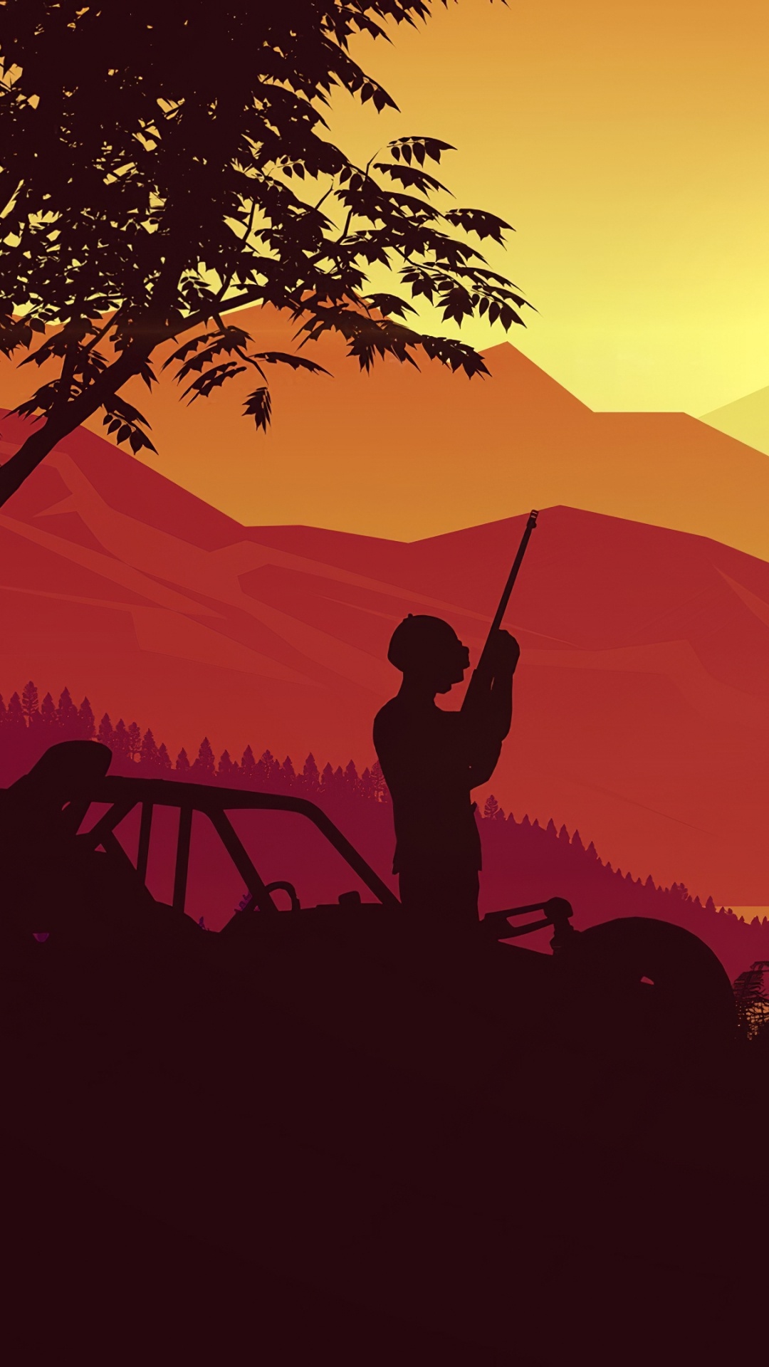 Обои природный ландшафт, восход солнца, закат, Апельсин, утро в разрешении 1080x1920