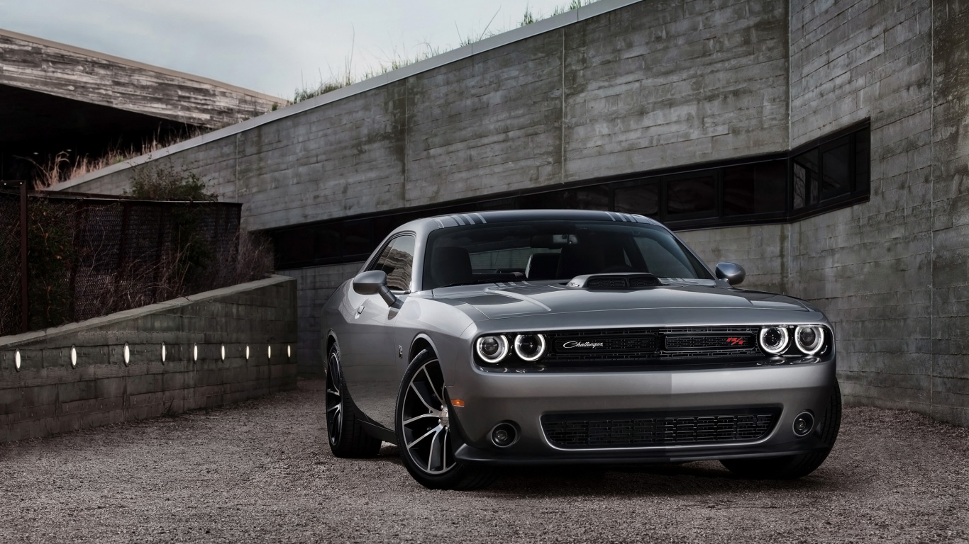 Обои Додж Челленджер 2015, dodge, авто, Крайслер, 2015 Додж Челленджер СРТ мегеру в разрешении 1366x768