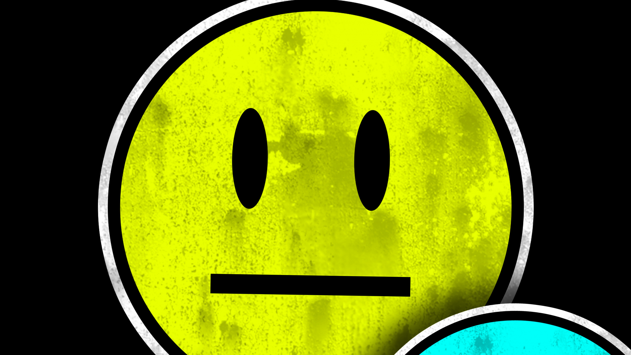 Обои улыбчивый, смайлик, улыбка, голова, глаз в разрешении 2560x1440