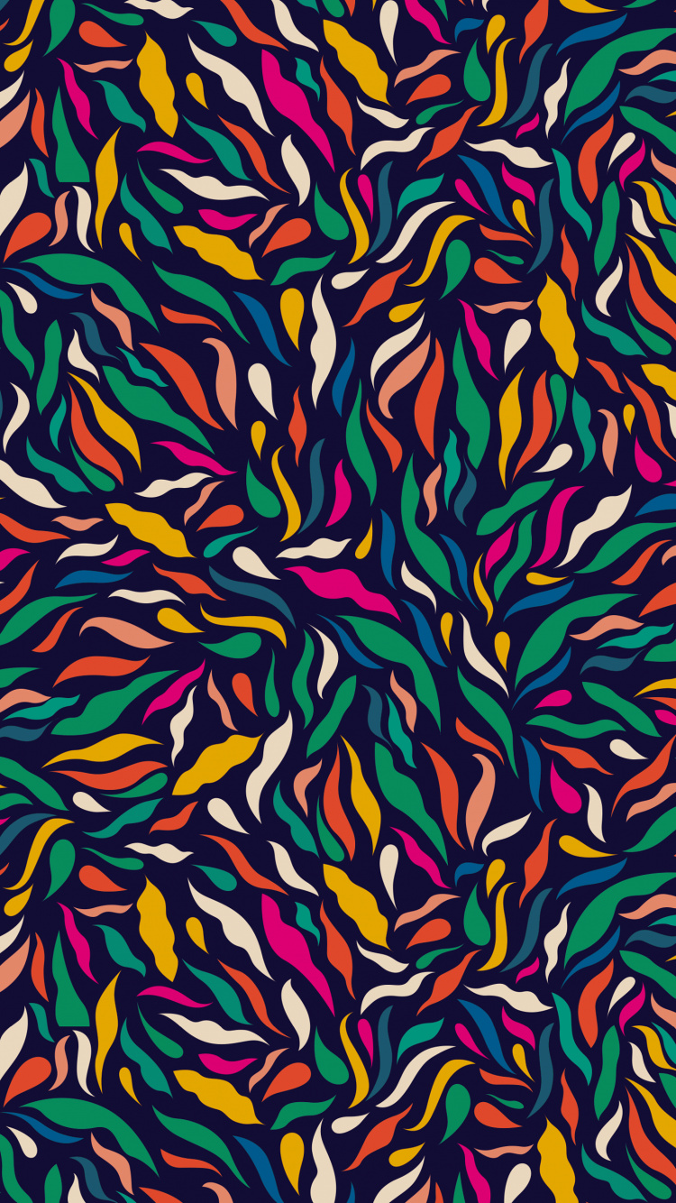 Обои узор, красочность, желтый, Апельсин, розовый в разрешении 750x1334