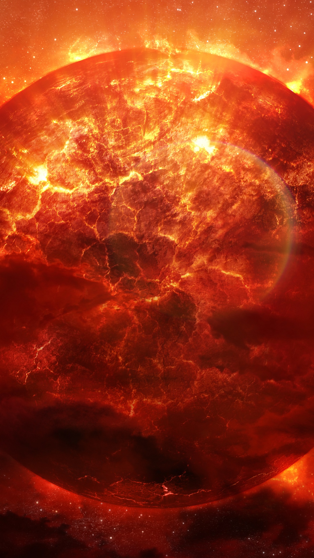 Обои космическое пространство, Взрыв Цвета, абстрактное искусство, красный цвет, небесное явление в разрешении 1080x1920