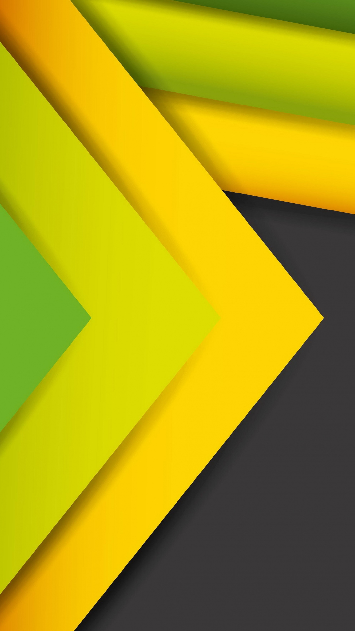 Обои абстрактное искусство, зеленый, желтый, линия, симметрия в разрешении 1440x2560