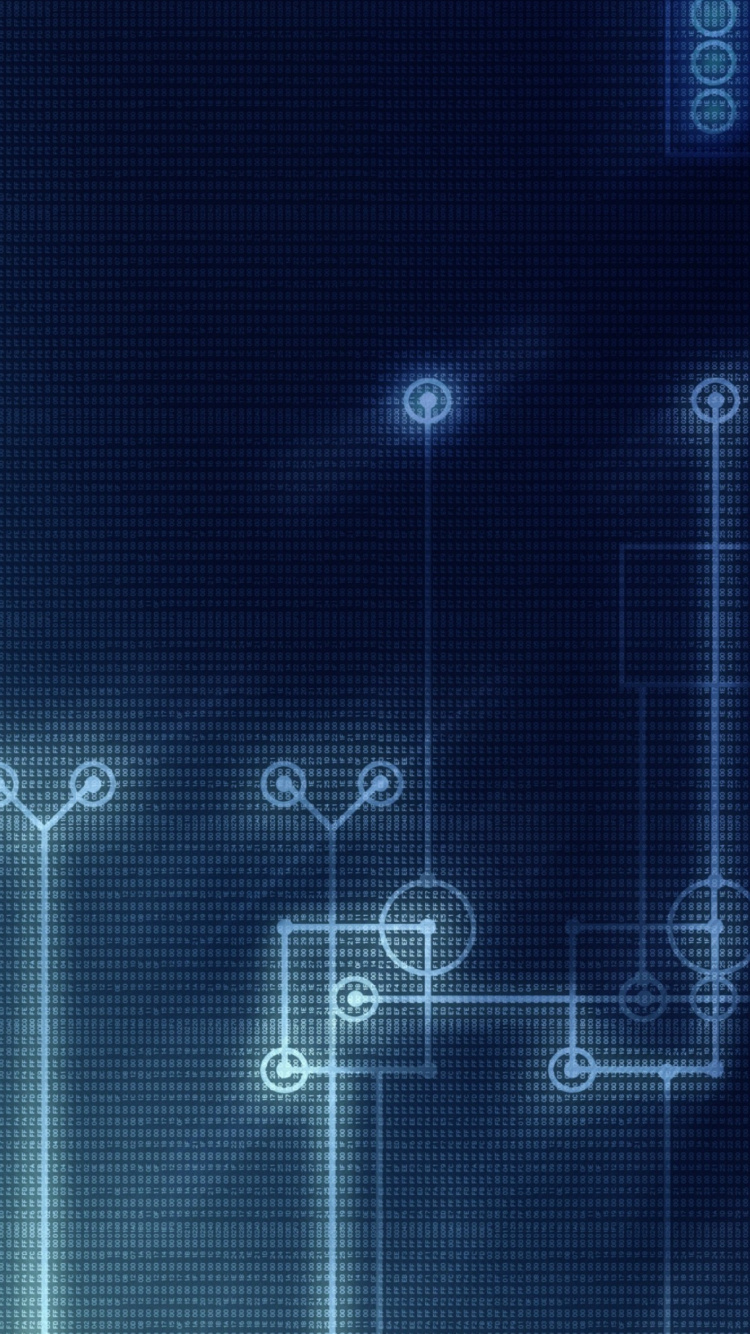 Обои синий, свет, высокая технология, инженерия, Информационные технологии в разрешении 750x1334