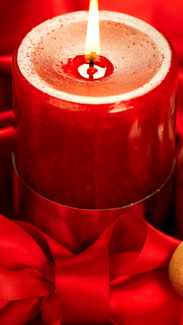 Обои сердце, свеча, освещение, фрукты, натюрморт в разрешении 720x1280