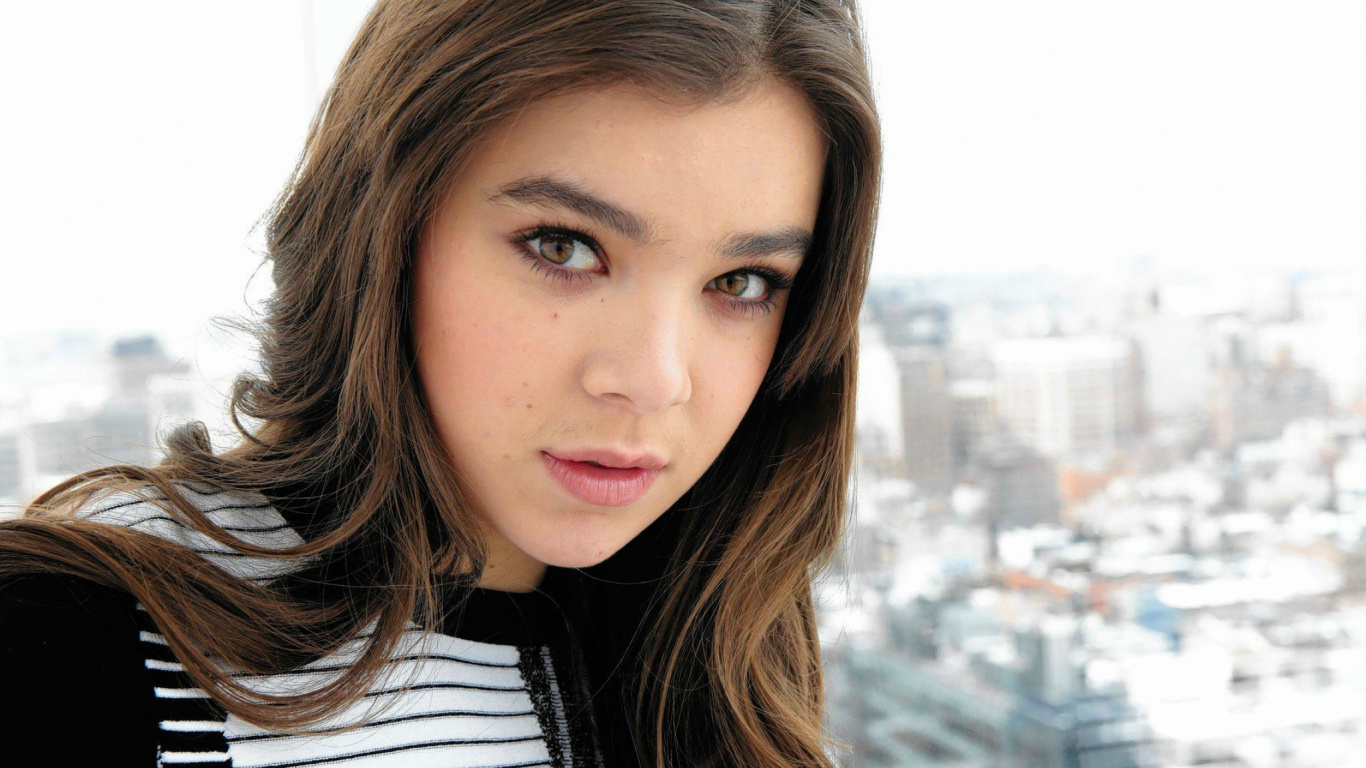 Обои прическа, бровь, красота, длинные волосы, каштановые волосы в разрешении 1366x768