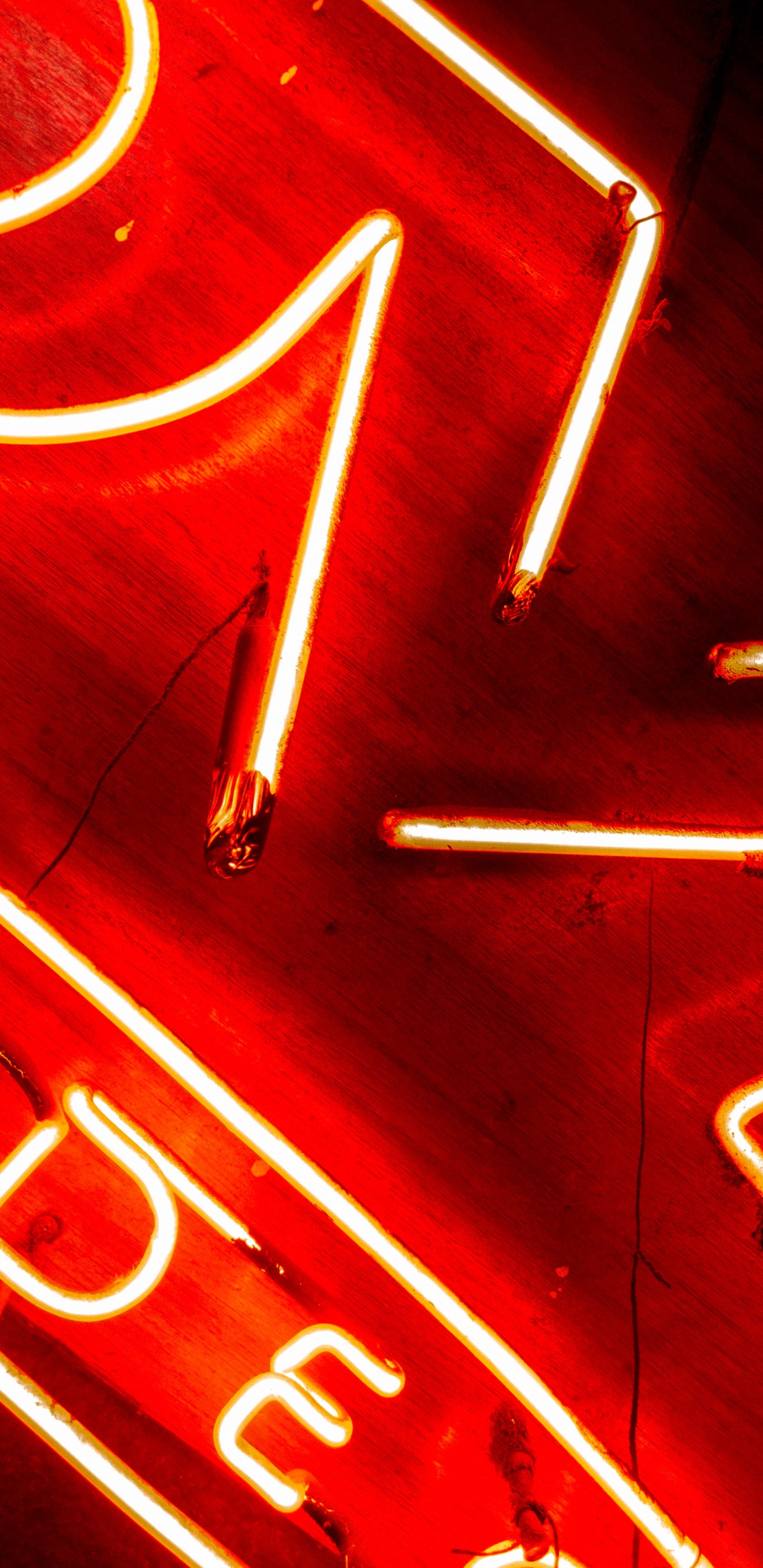 Обои неоновая вывеска, электронные табло, графика, измеритель, вывеска в разрешении 1440x2960